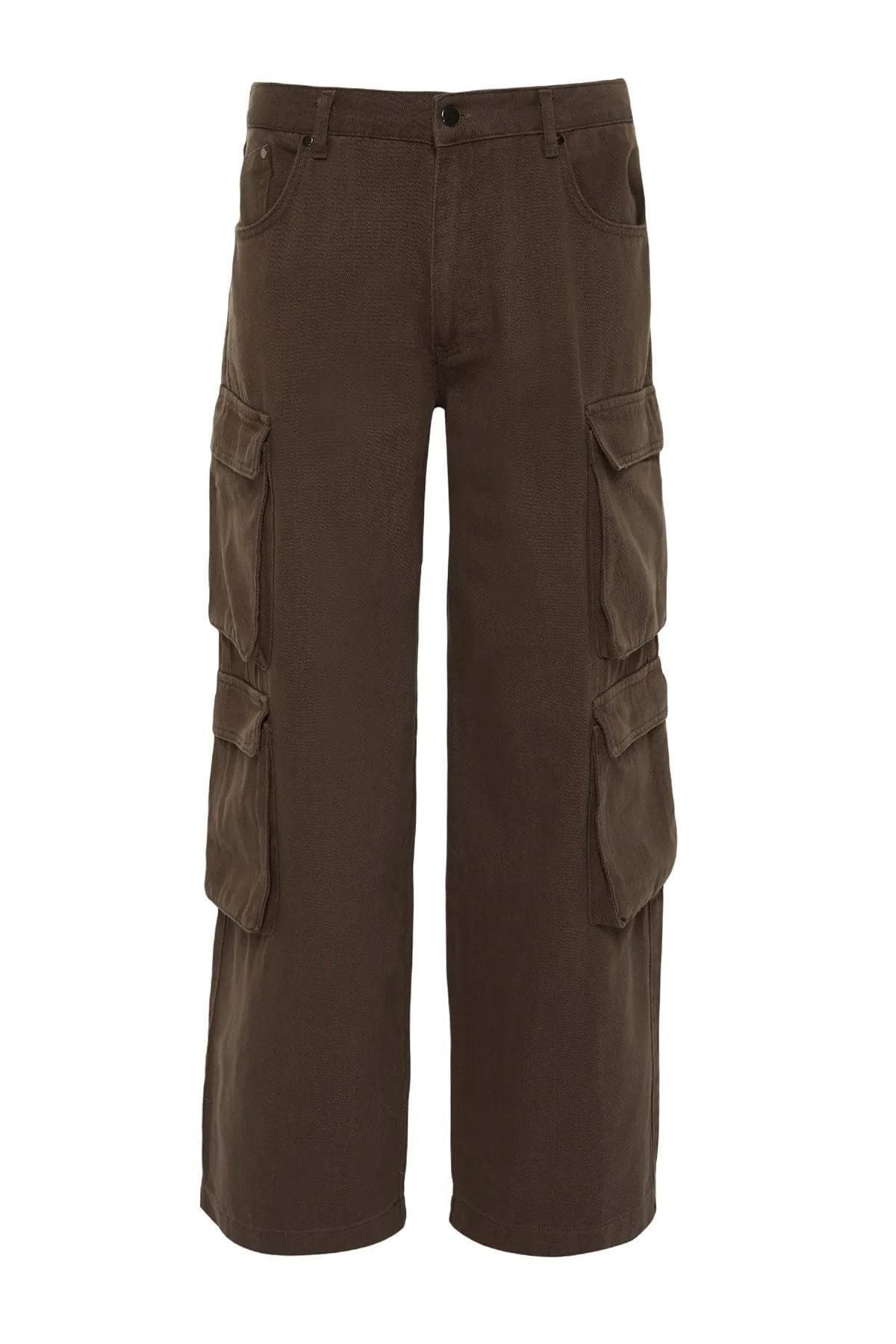 Brown Wide Leg Pants, , large image number 5
