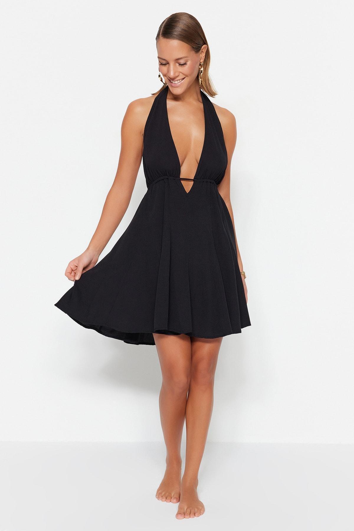 Black Smock Dress Dress, , large image number 0