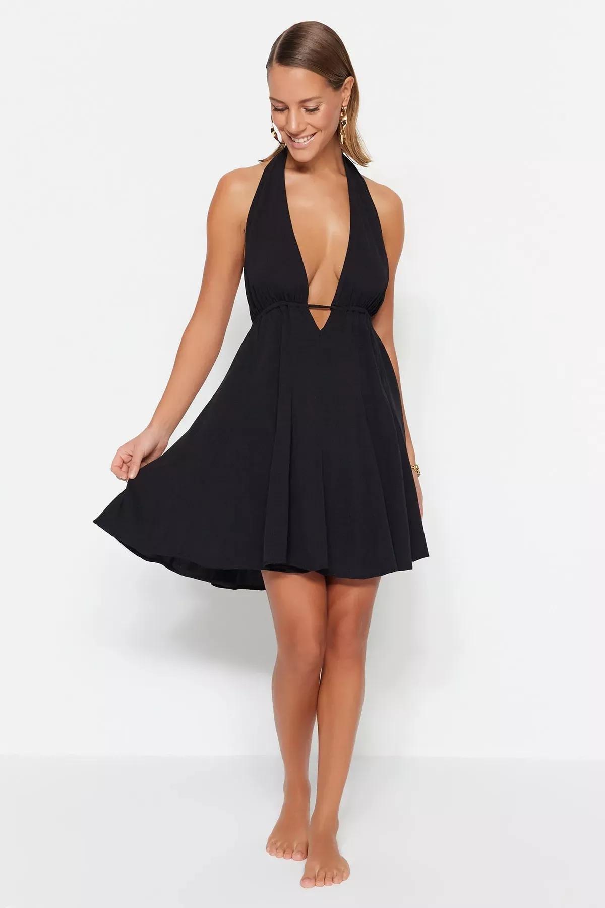 Black Smock Dress Dress, , large image number 0