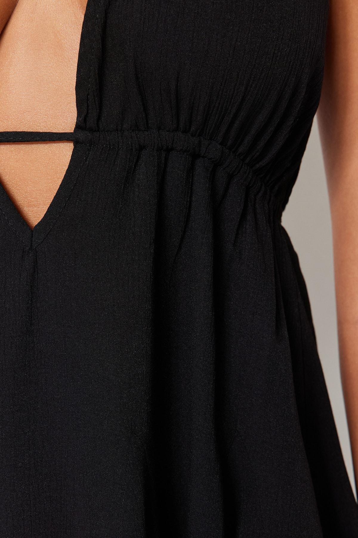 Black Smock Dress Dress, , large image number 4