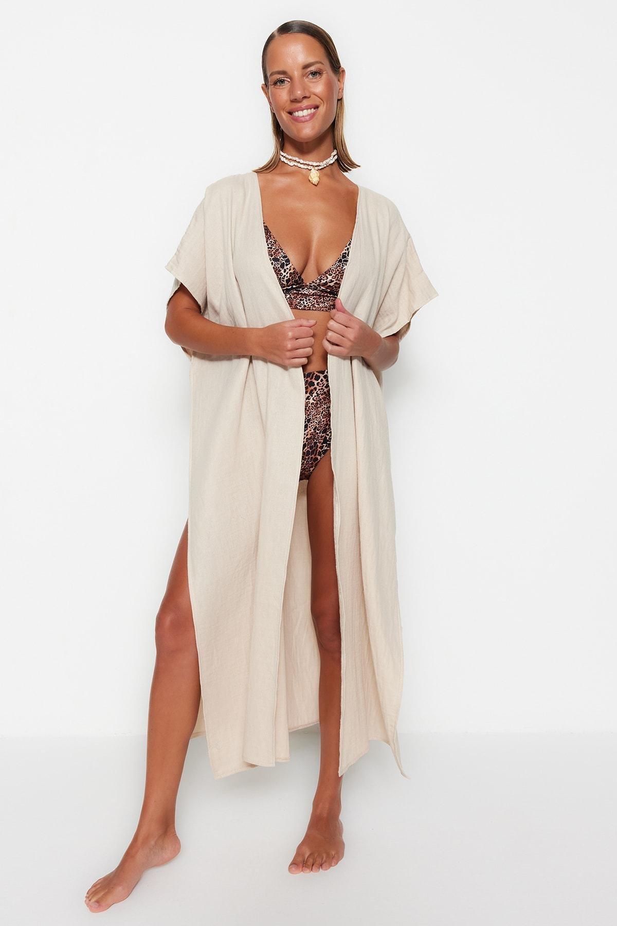 Beige Women Kimono, , large image number 0