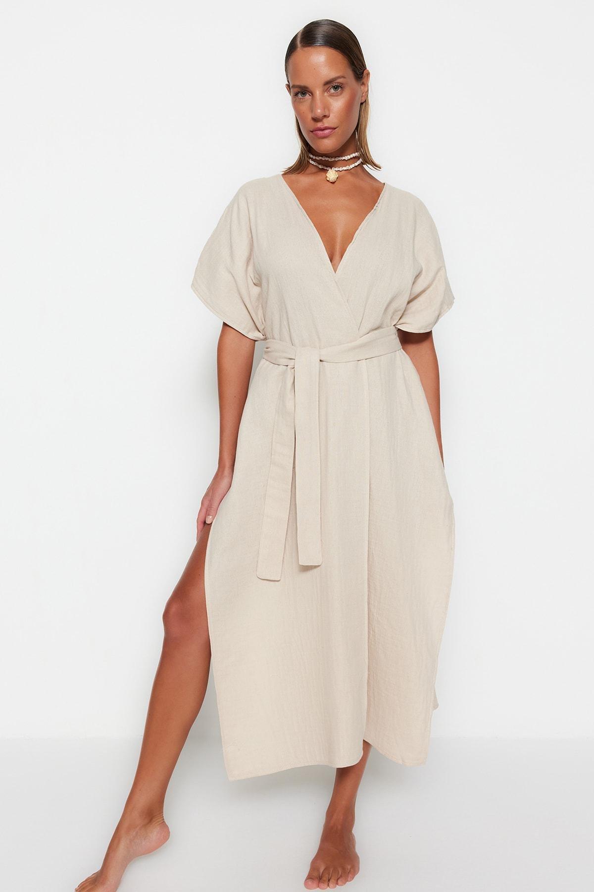 Beige Women Kimono, , large image number 1