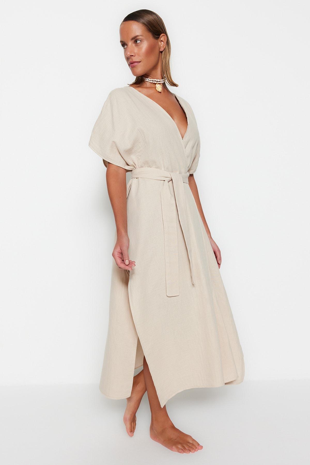 Beige Women Kimono, , large image number 2