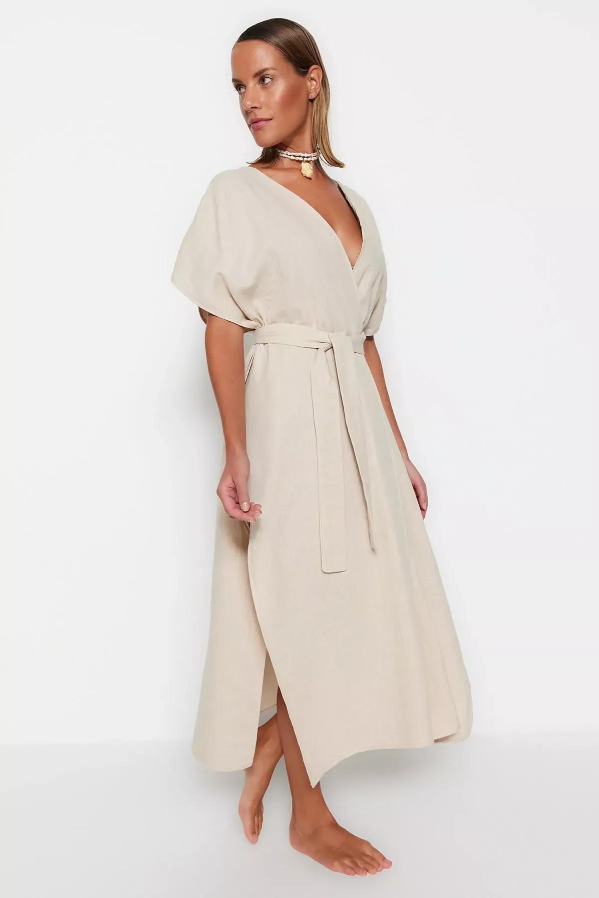 Beige Women Kimono, Beige, medium