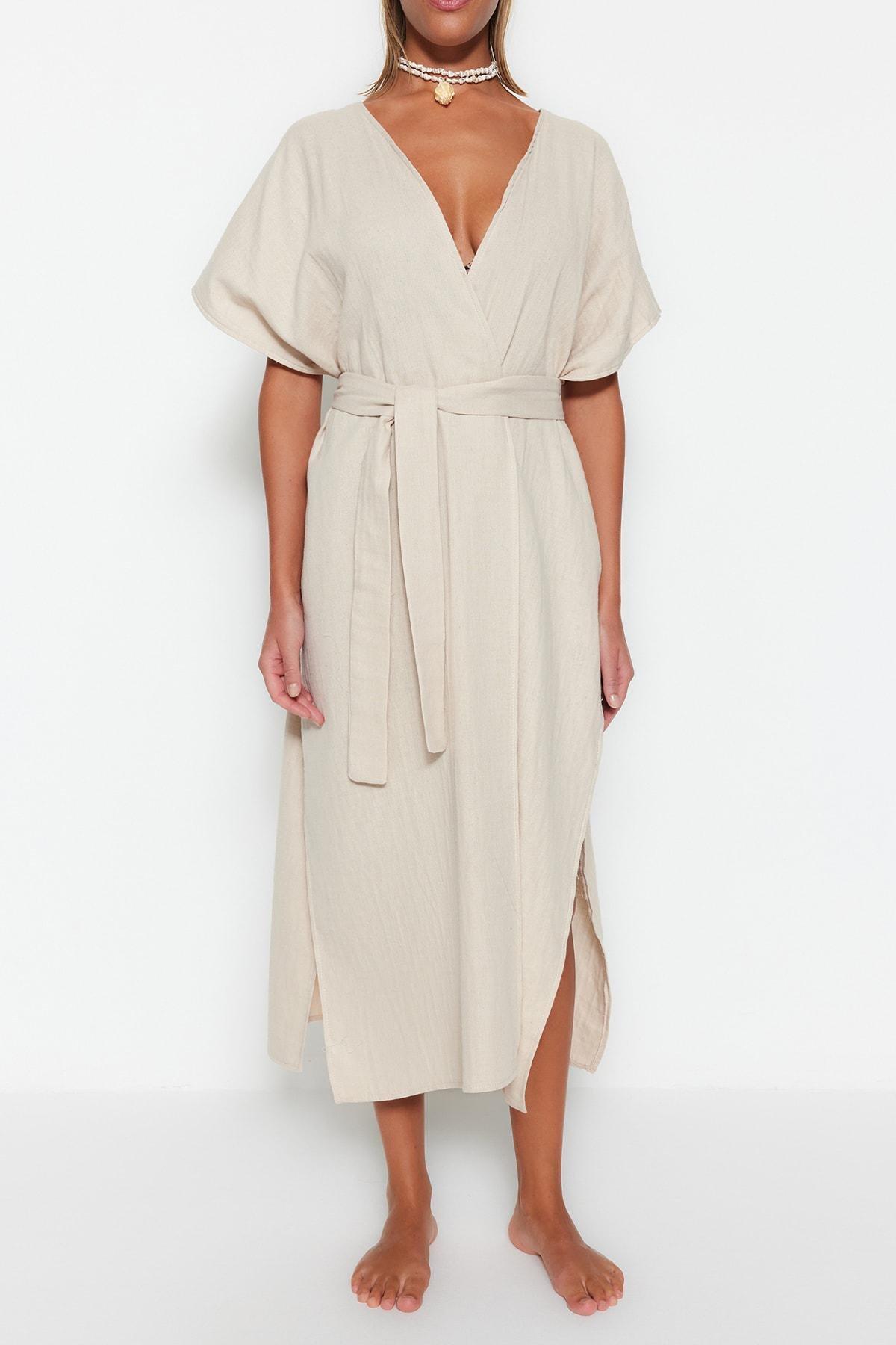 Beige Women Kimono, , large image number 3