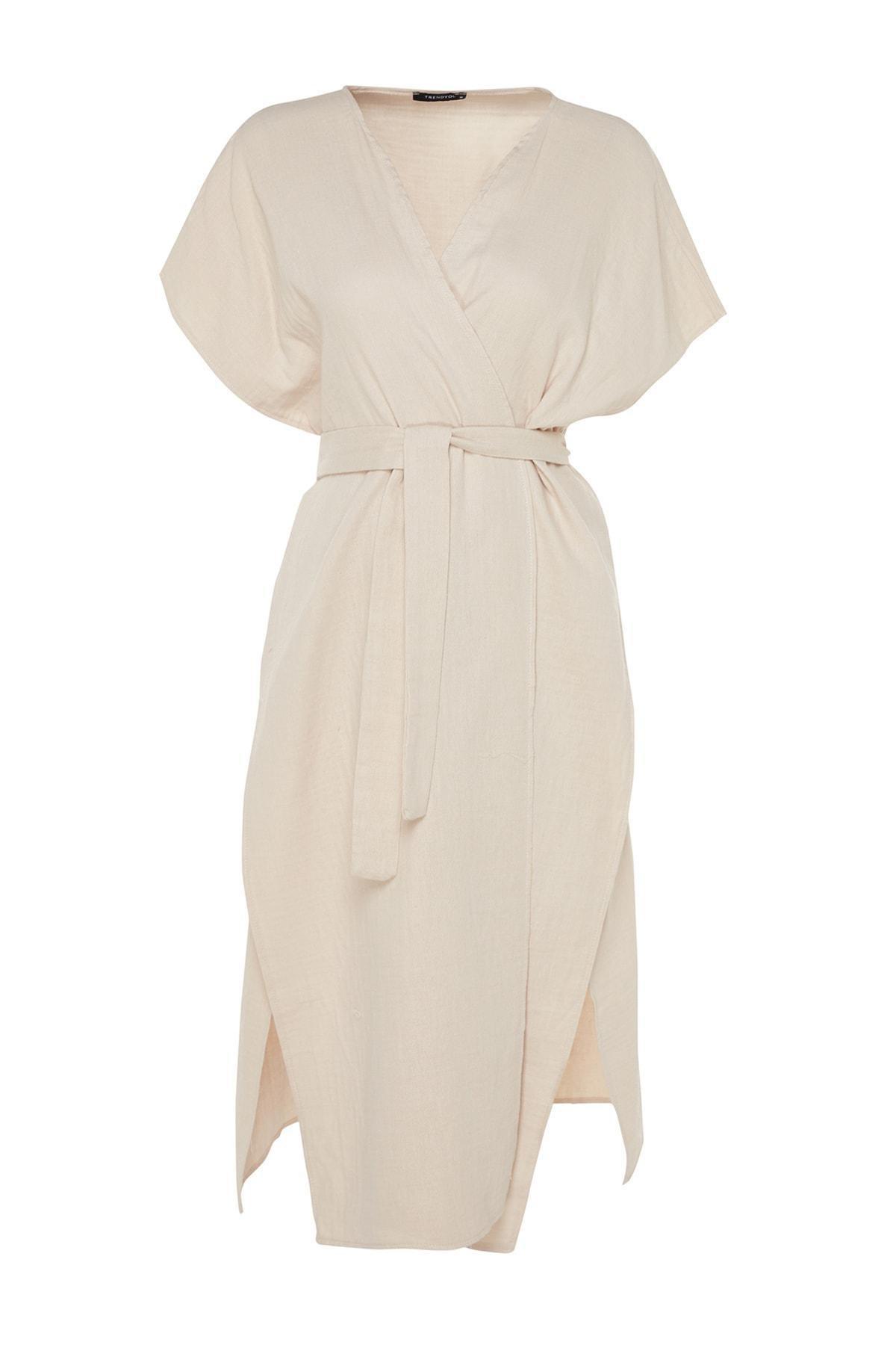 Beige Women Kimono, , large image number 6