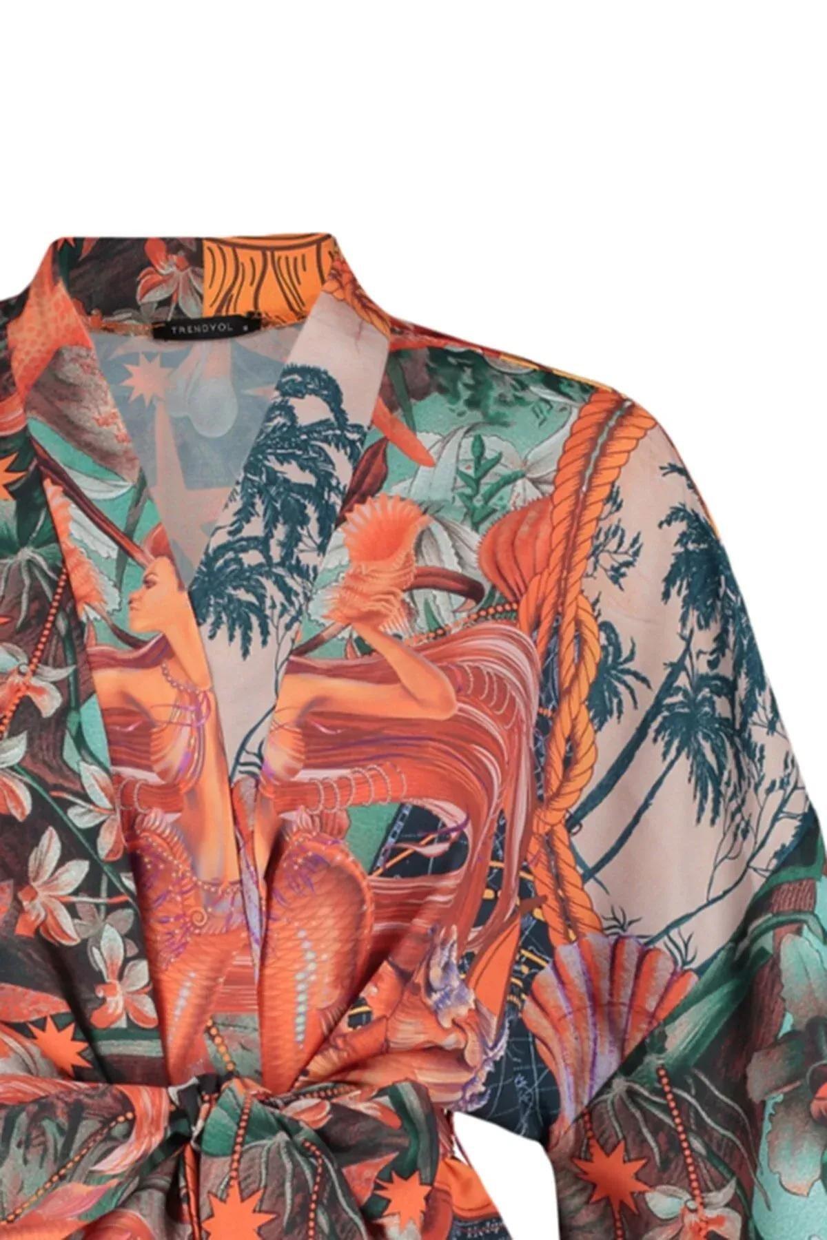 Ethnic Print Kimono, Multicolor, large image number 7