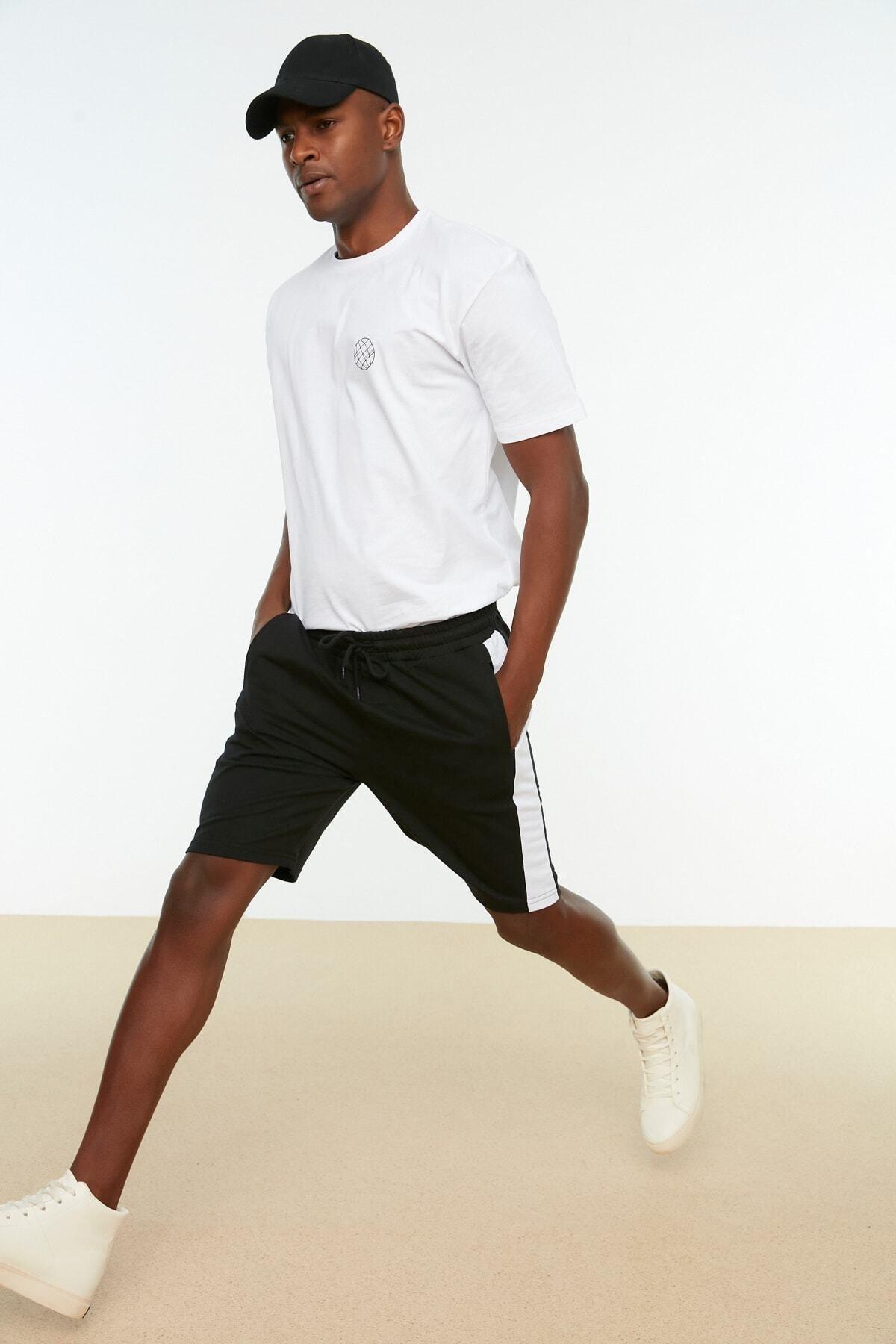 Black Normal Waist Shorts, Black, large image number 8