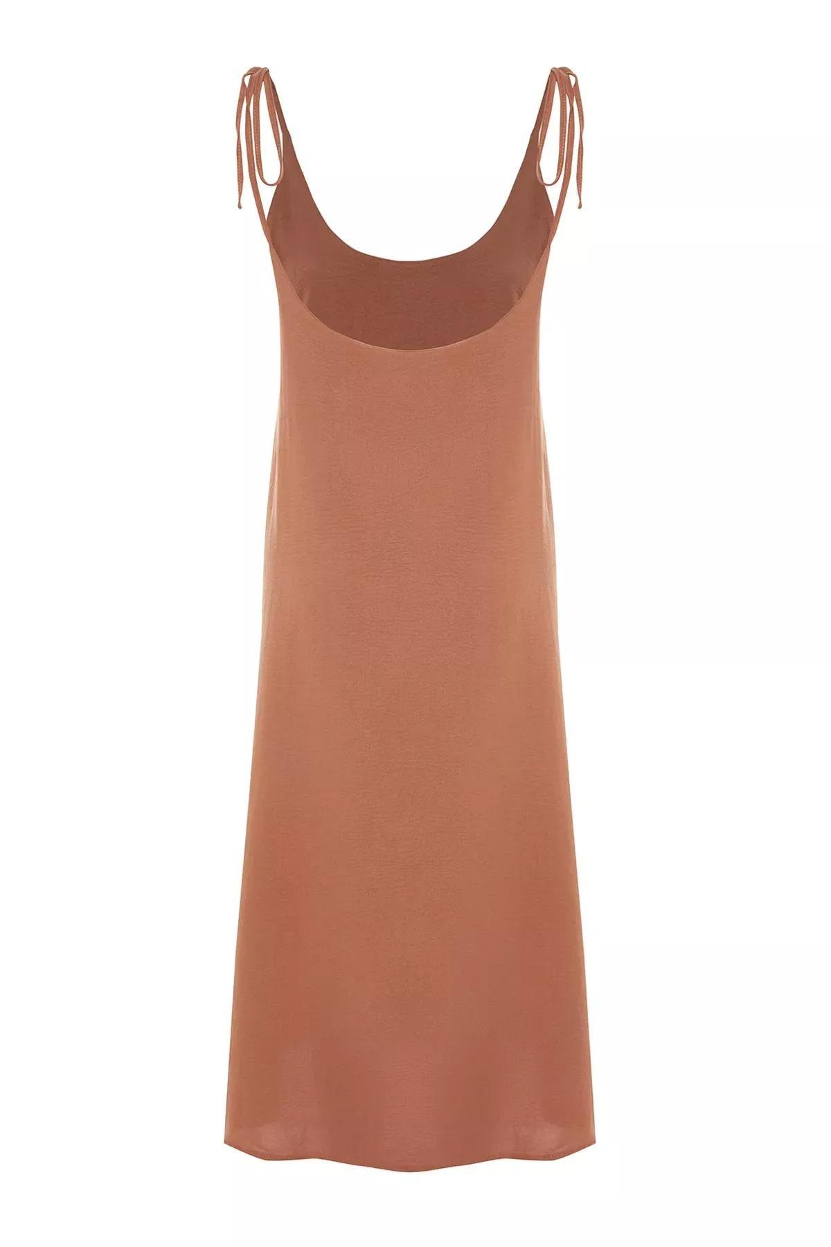 Brown Shift Dress, Brown, large image number 7