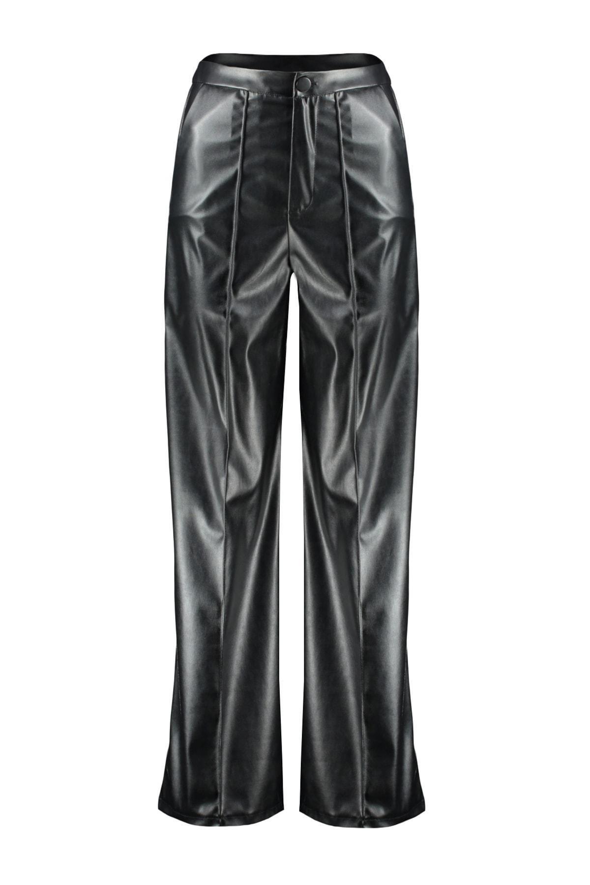 Black Wide Leg Pants, , large image number 5