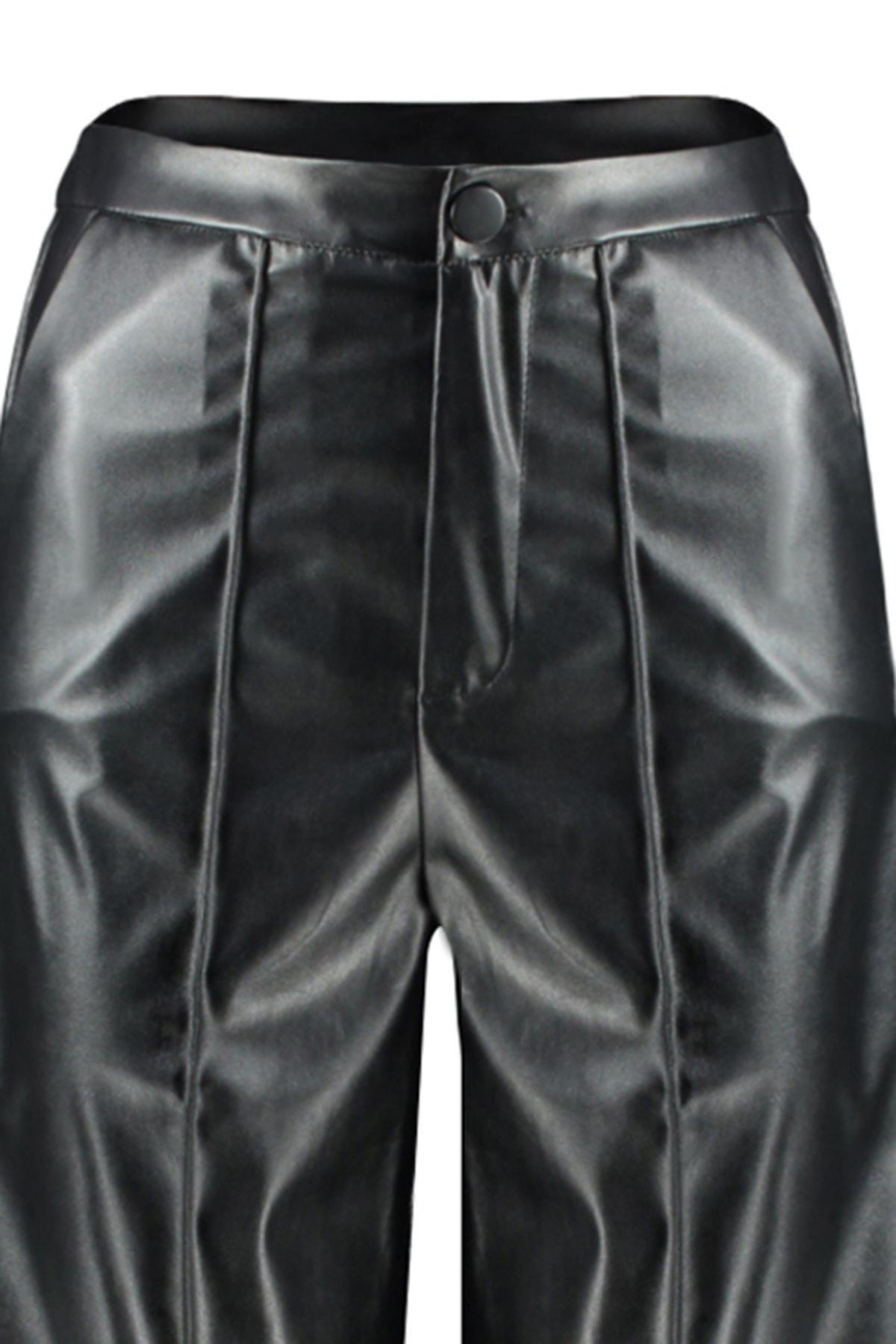 Black Wide Leg Pants, , large image number 6