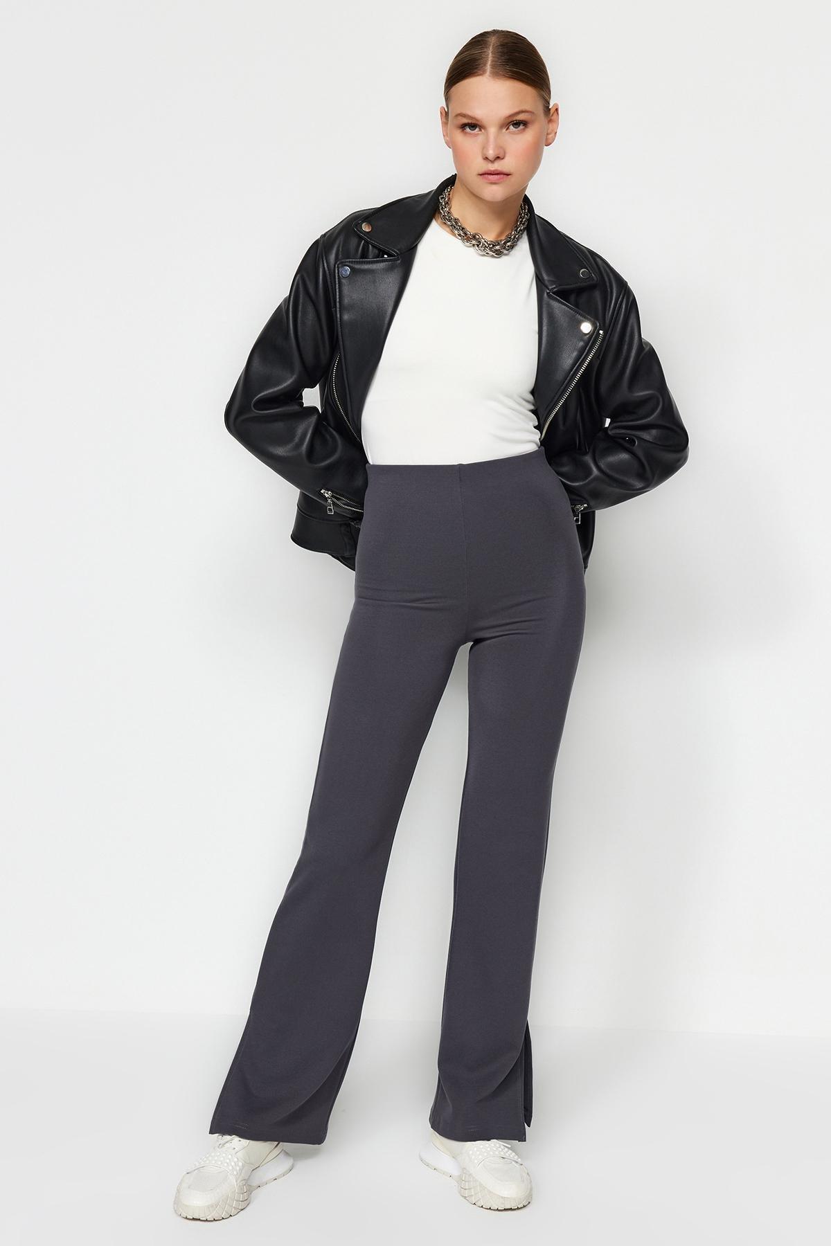 Grey Wide Leg Pants, , large image number 0