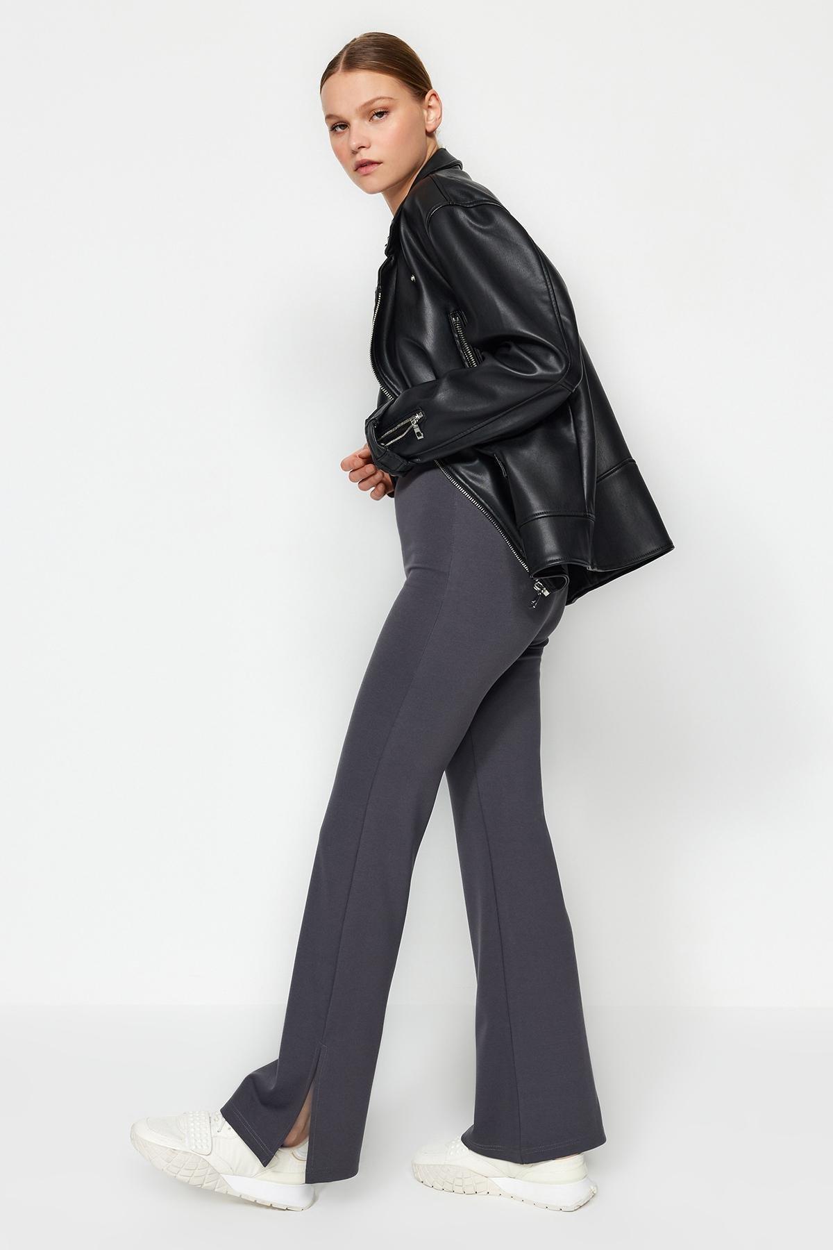 Grey Wide Leg Pants, , large image number 2