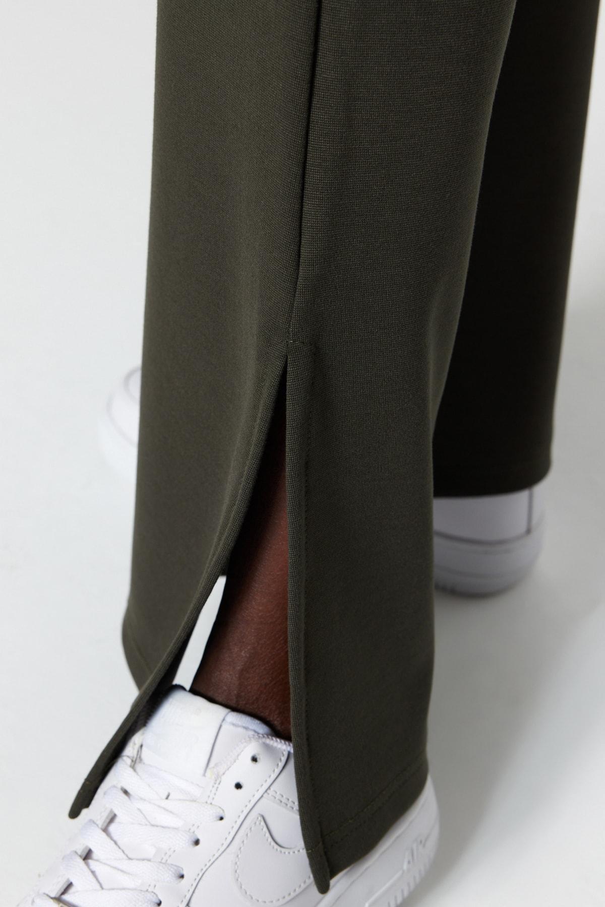 Khaki Flared Pants, , large image number 4