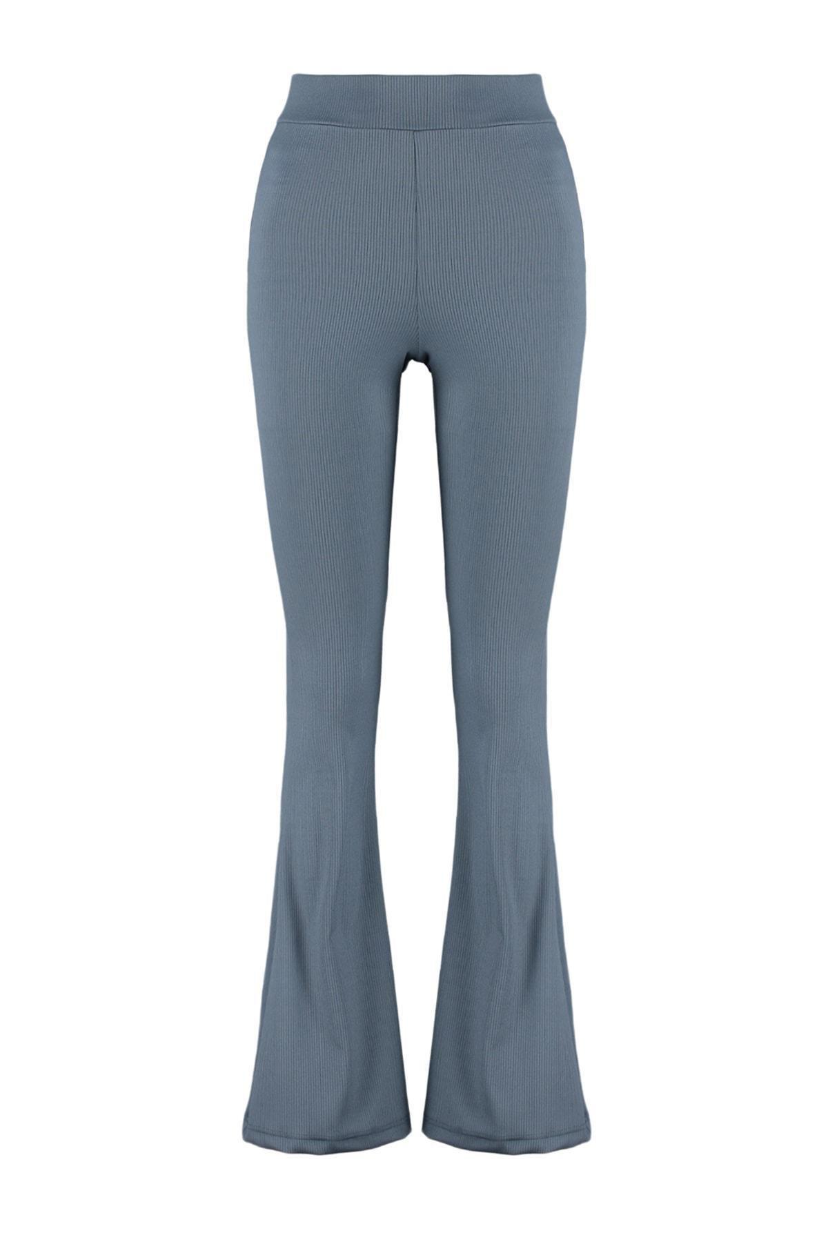 Gray High Waist Wide Leg Pants, , large image number 5