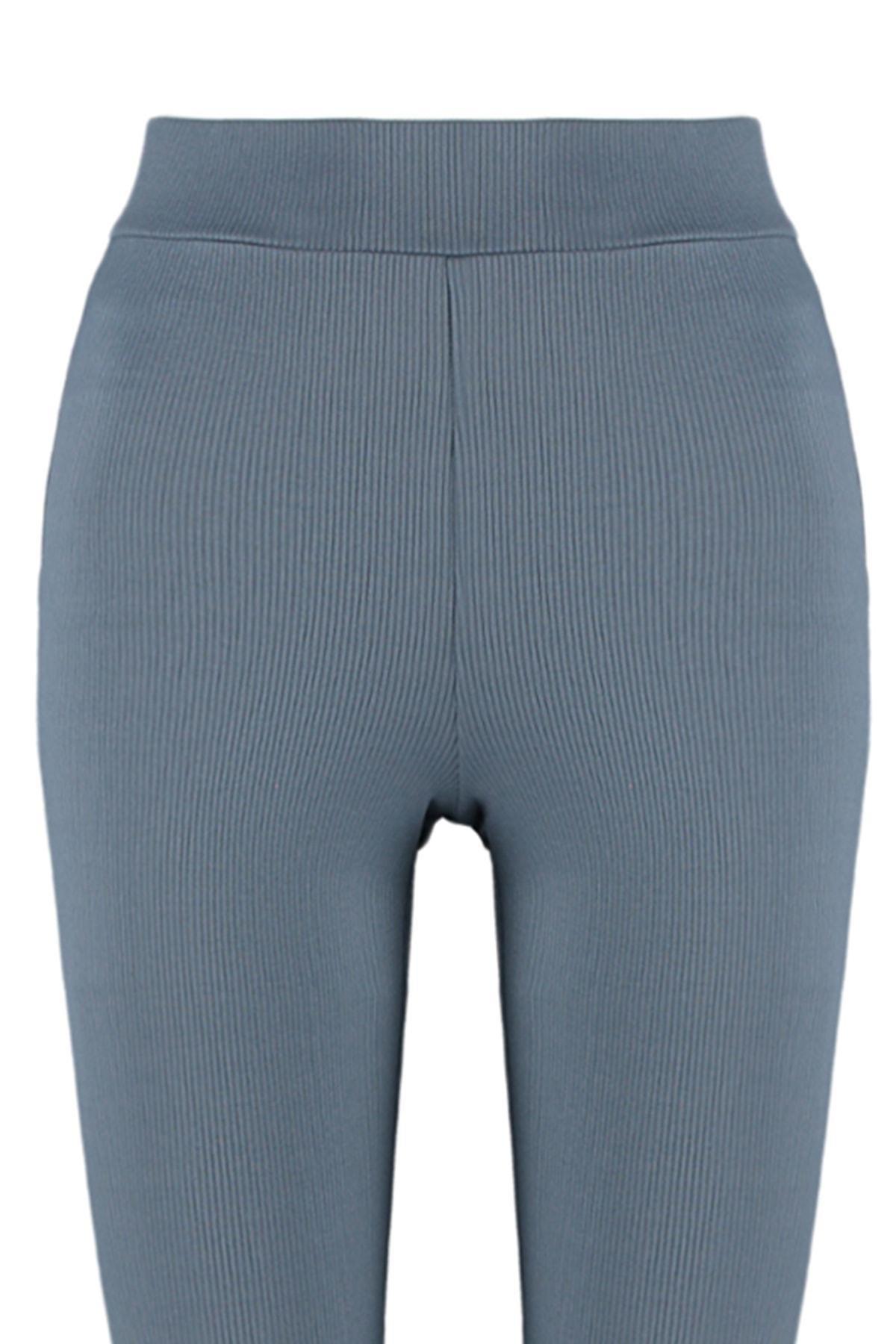 Gray High Waist Wide Leg Pants, , large image number 6