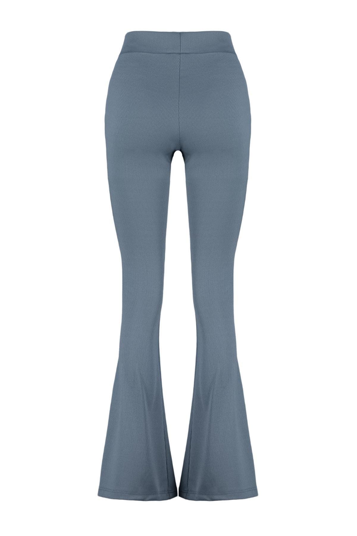Gray High Waist Wide Leg Pants, , large image number 7