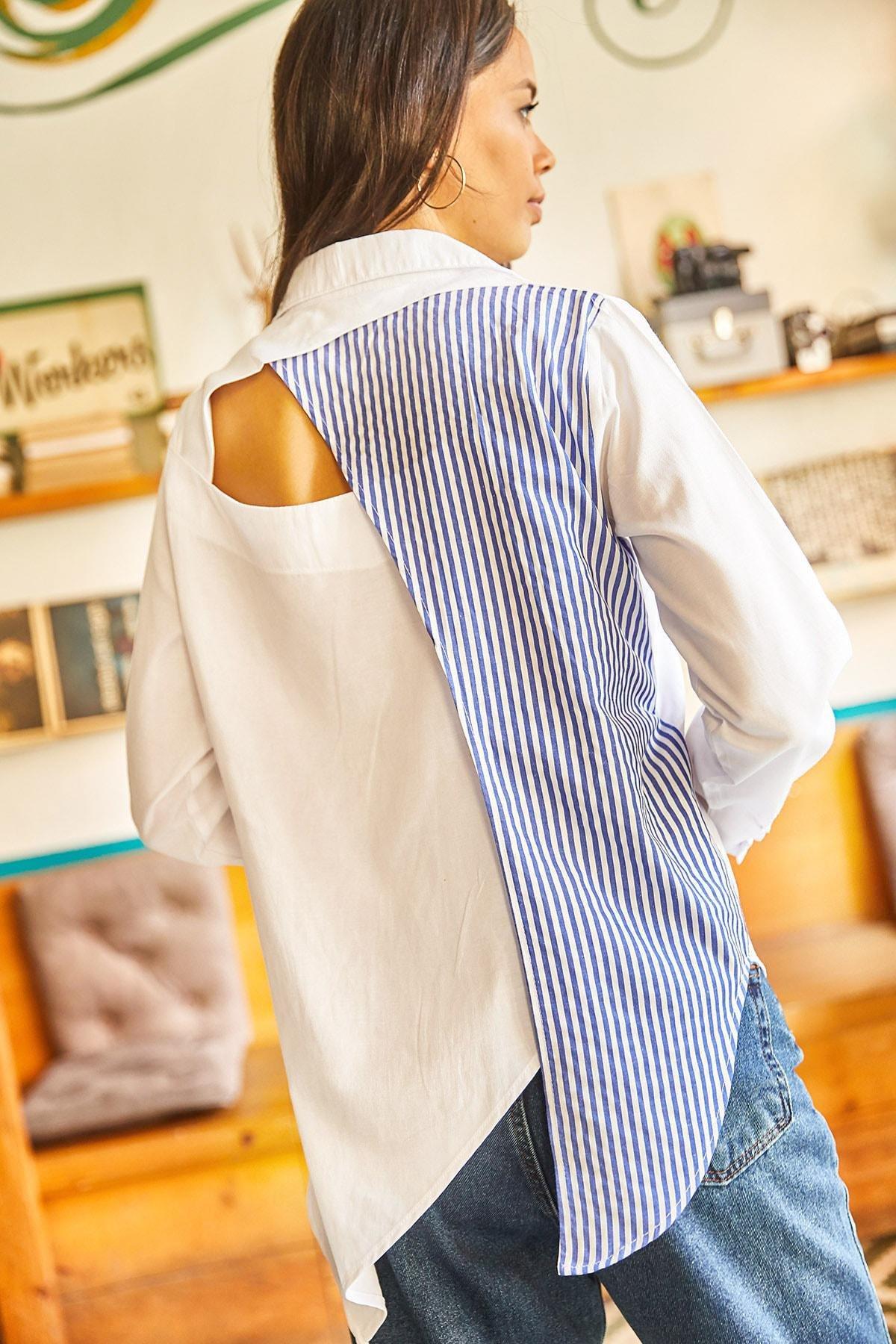 Blue Oversize Shirt, , large image number 5