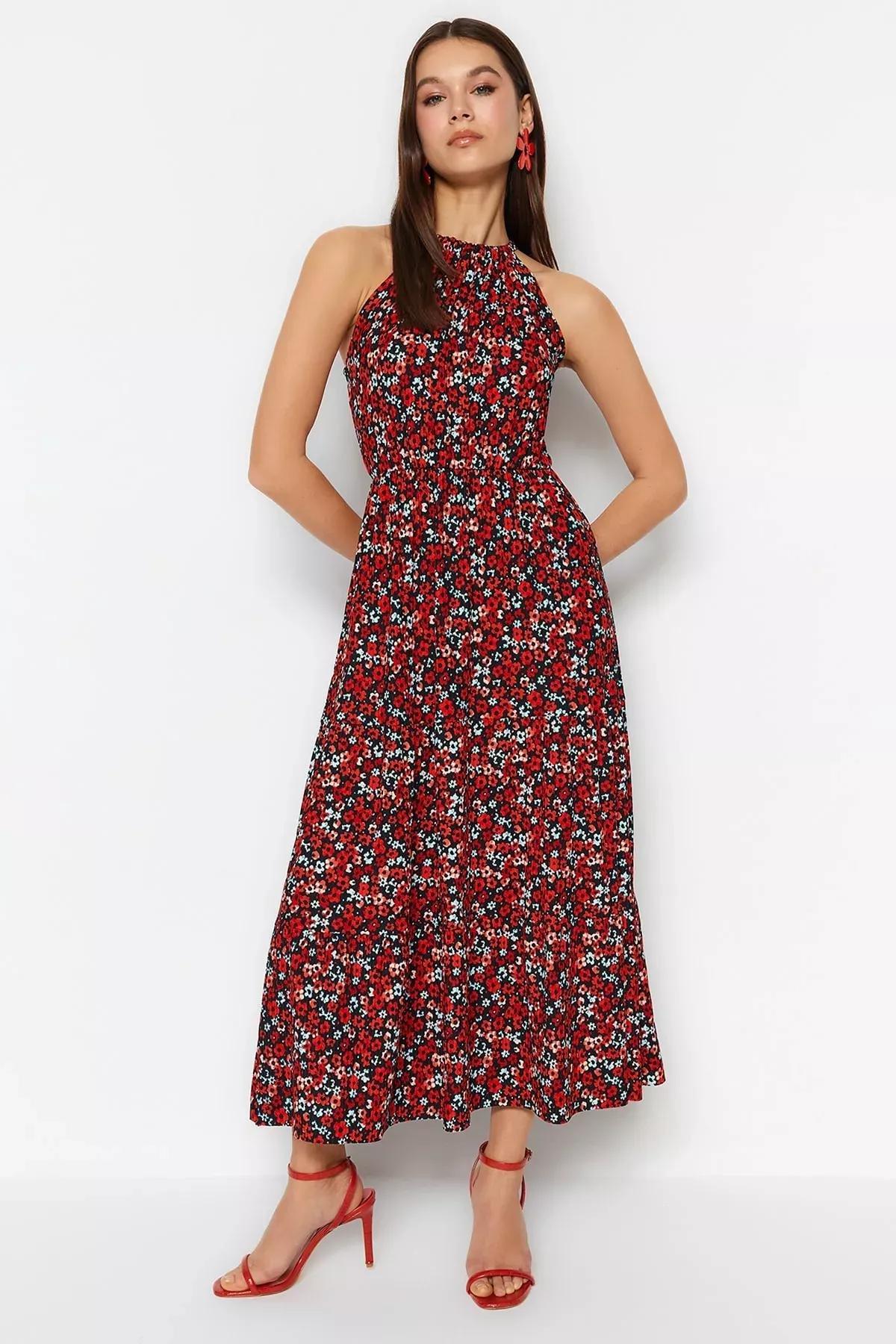 Multicolour Floral Skater Dress, Multicolor, large image number 0