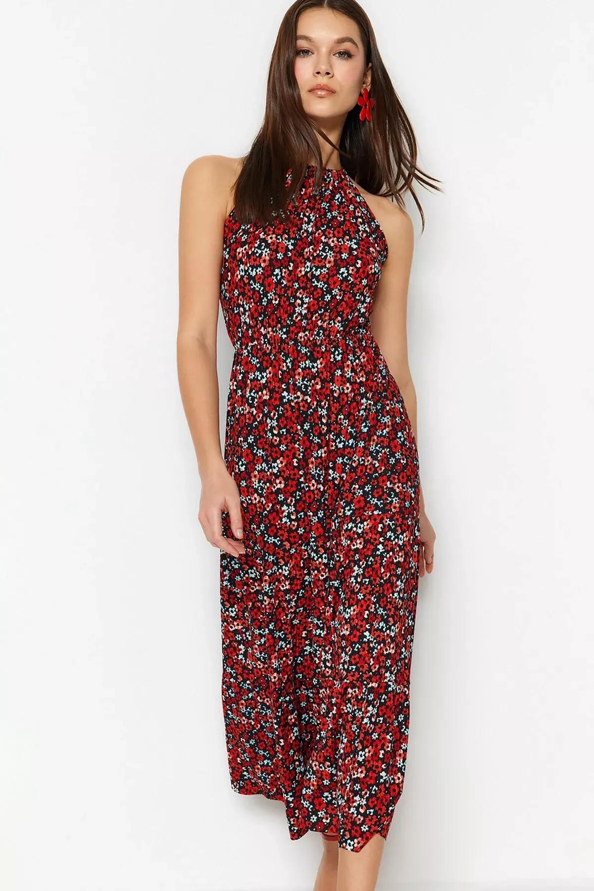 Multicolour Floral Skater Dress, Multicolor, large image number 1