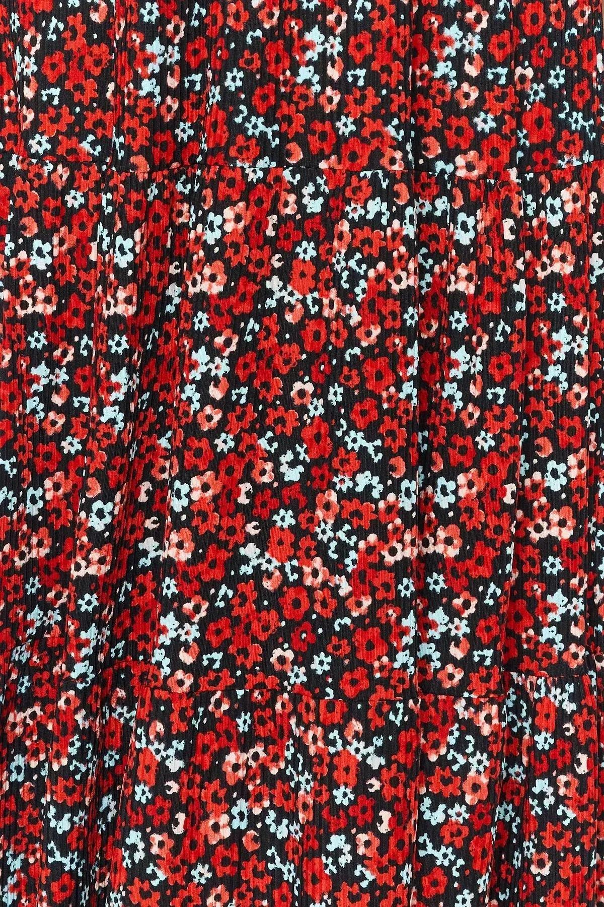 Multicolour Floral Skater Dress, Multicolor, large image number 4