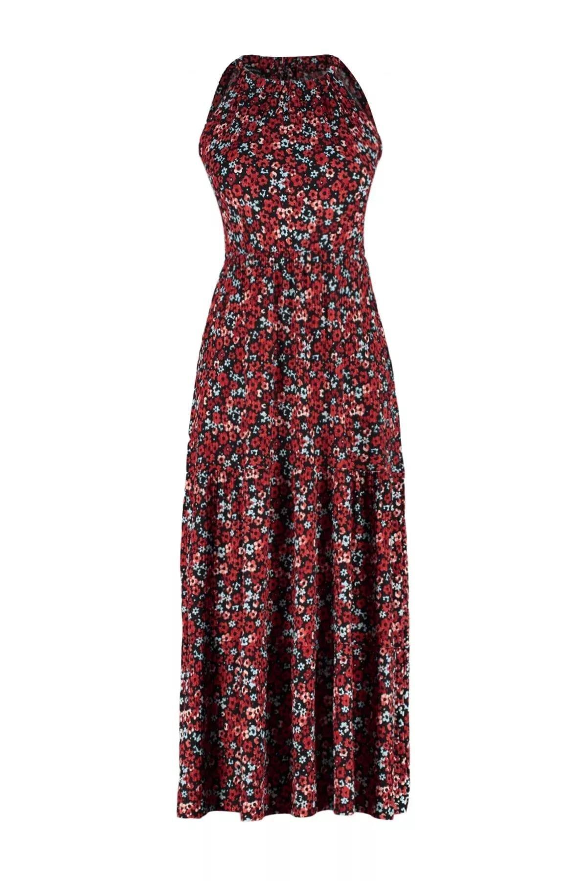 Multicolour Floral Skater Dress, Multicolor, large image number 5