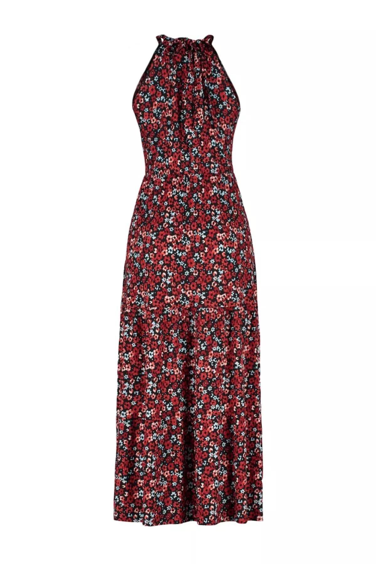 Multicolour Floral Skater Dress, Multicolor, large image number 6