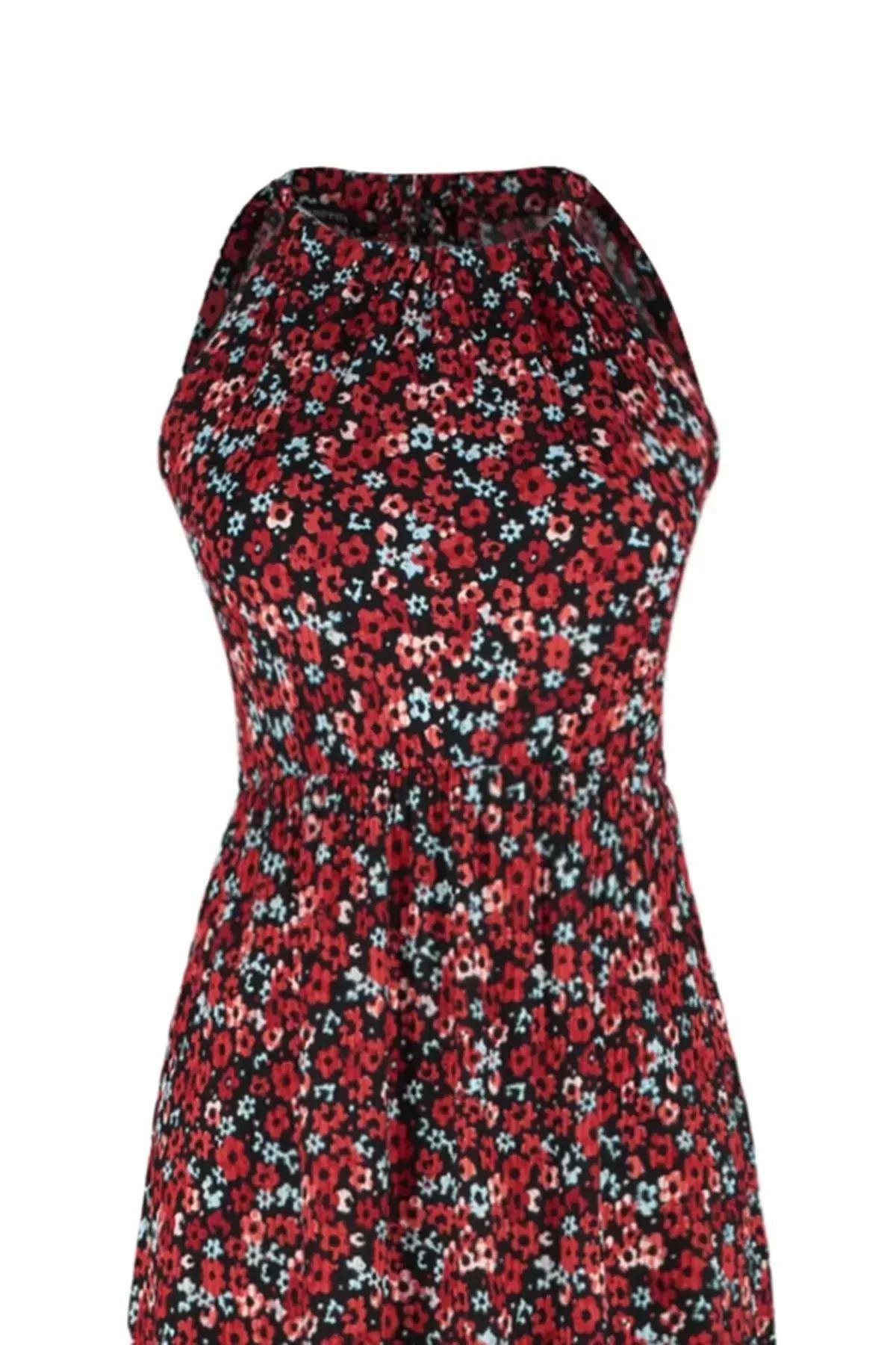 Multicolour Floral Skater Dress, Multicolor, large image number 7