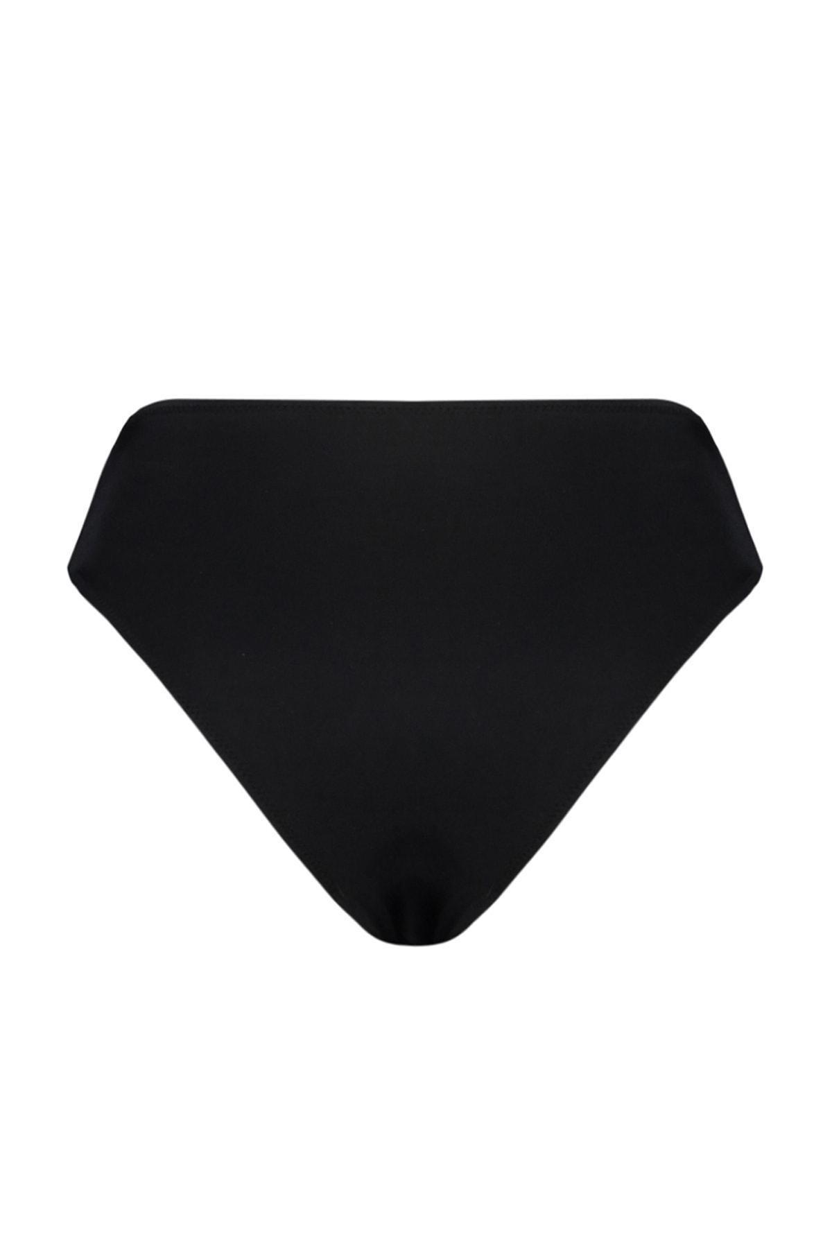 Black High Waist Belted Bikini Bottom, , large image number 7