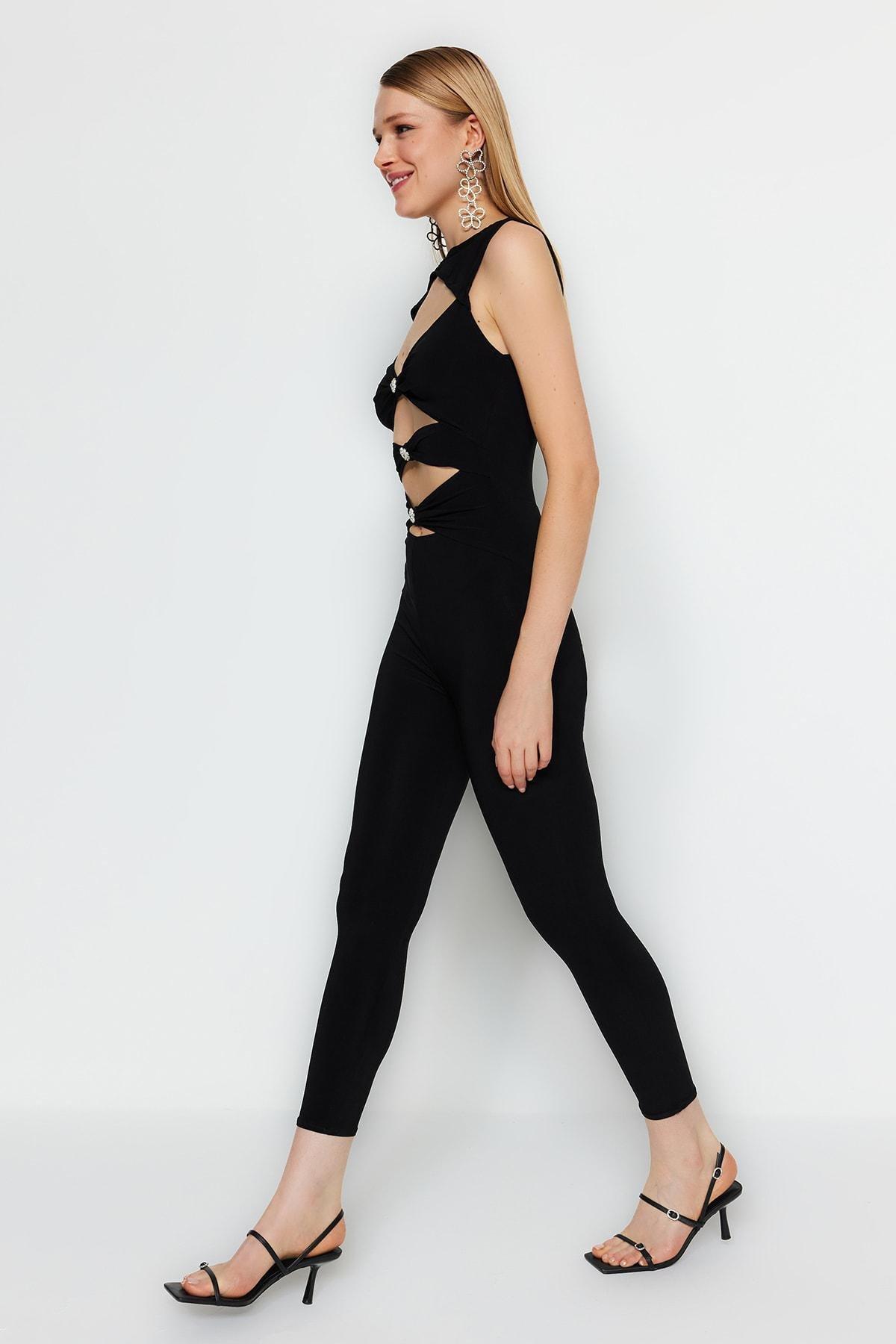 Black Fitted Jumpsuit, , large image number 1
