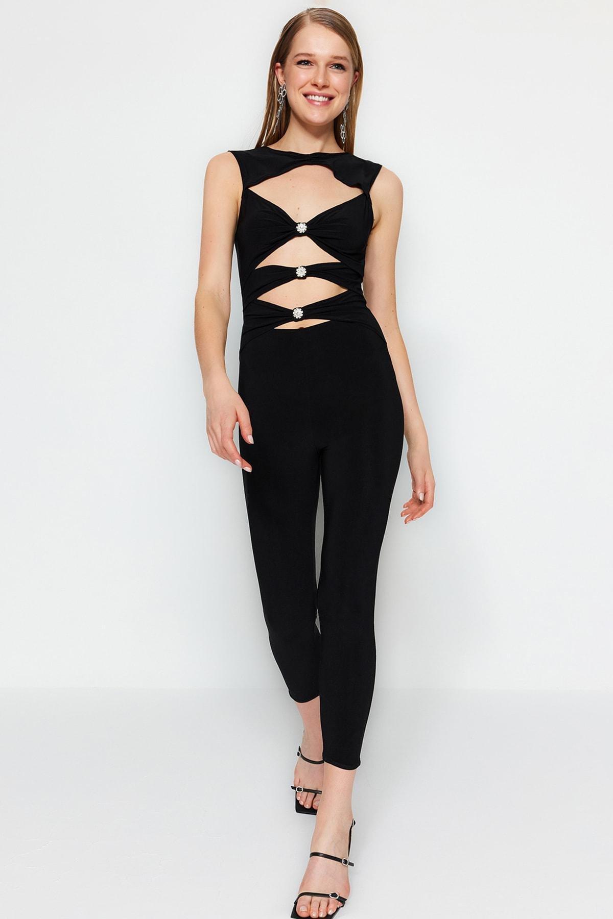 Black Fitted Jumpsuit, , large image number 3