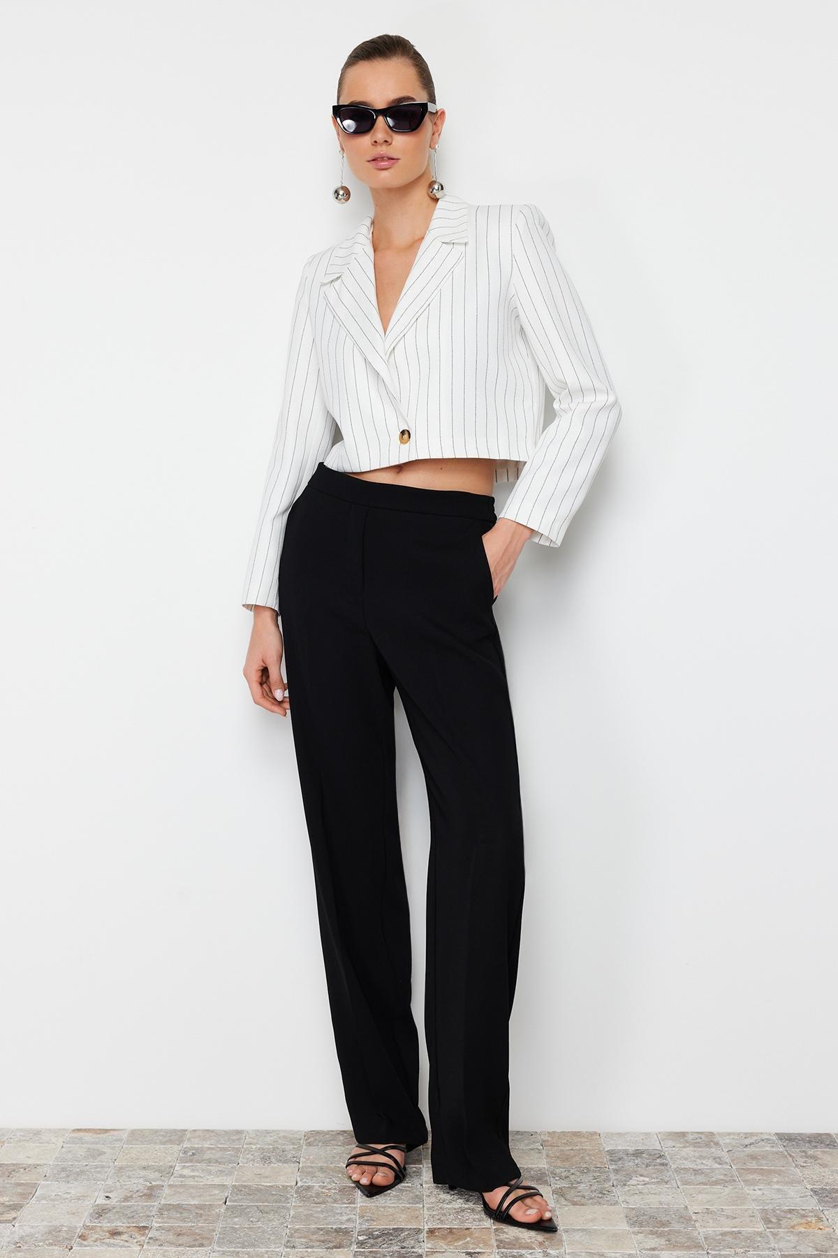 Ecru Regular Crop Blazer Jacket, , large image number 9