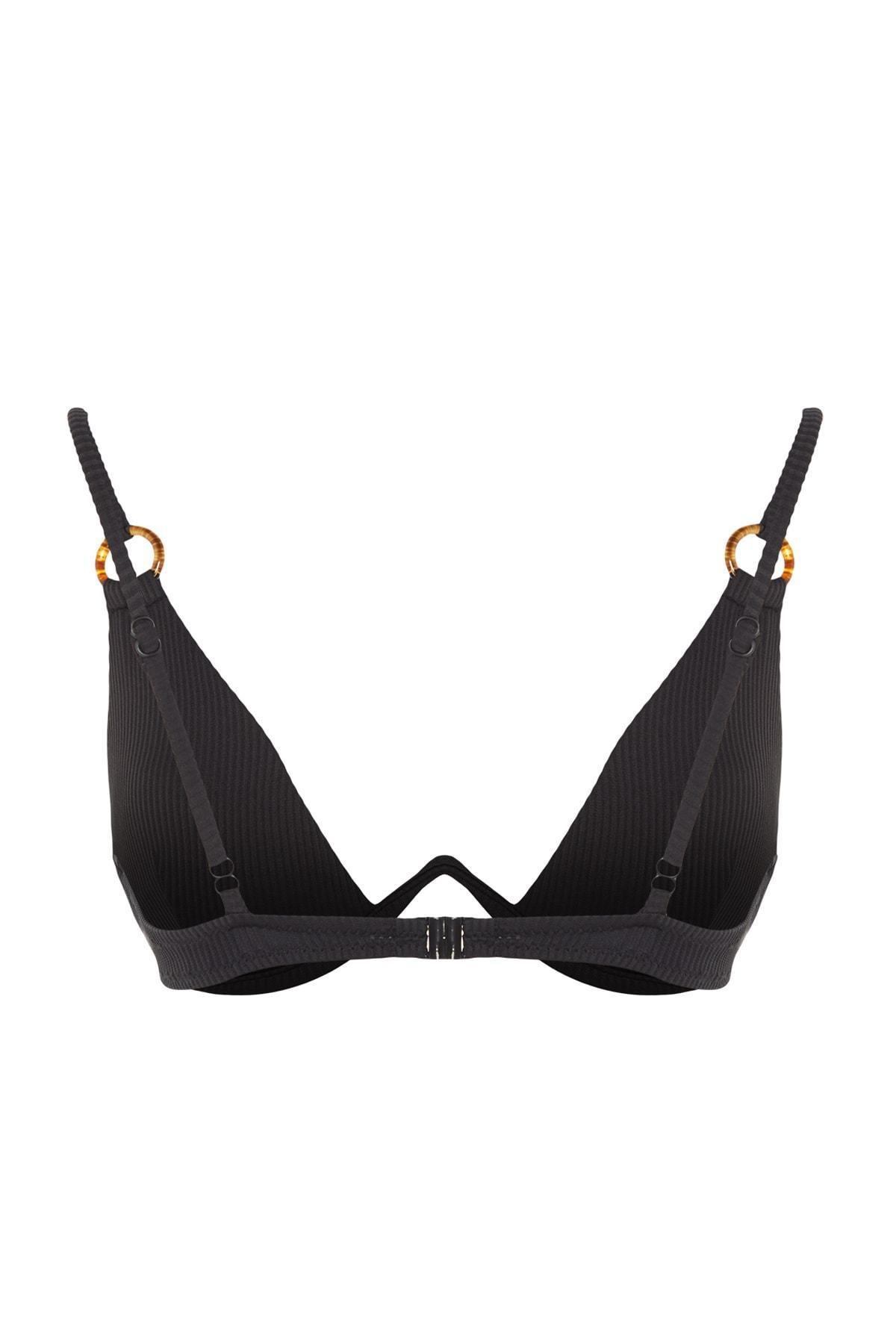 Trendyol - Black Balconette Bikini Top