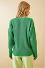Happiness - Green V-Neck Buttoned Cardigan