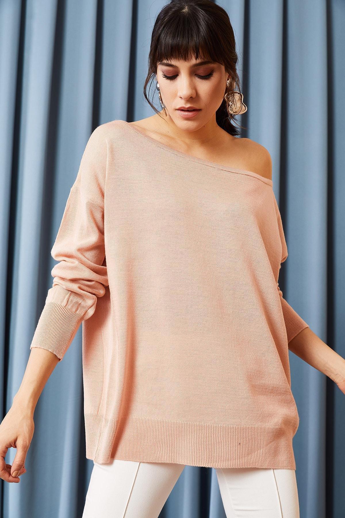 Pink Loose Knitted Sweater, Dried rose, large image number 2