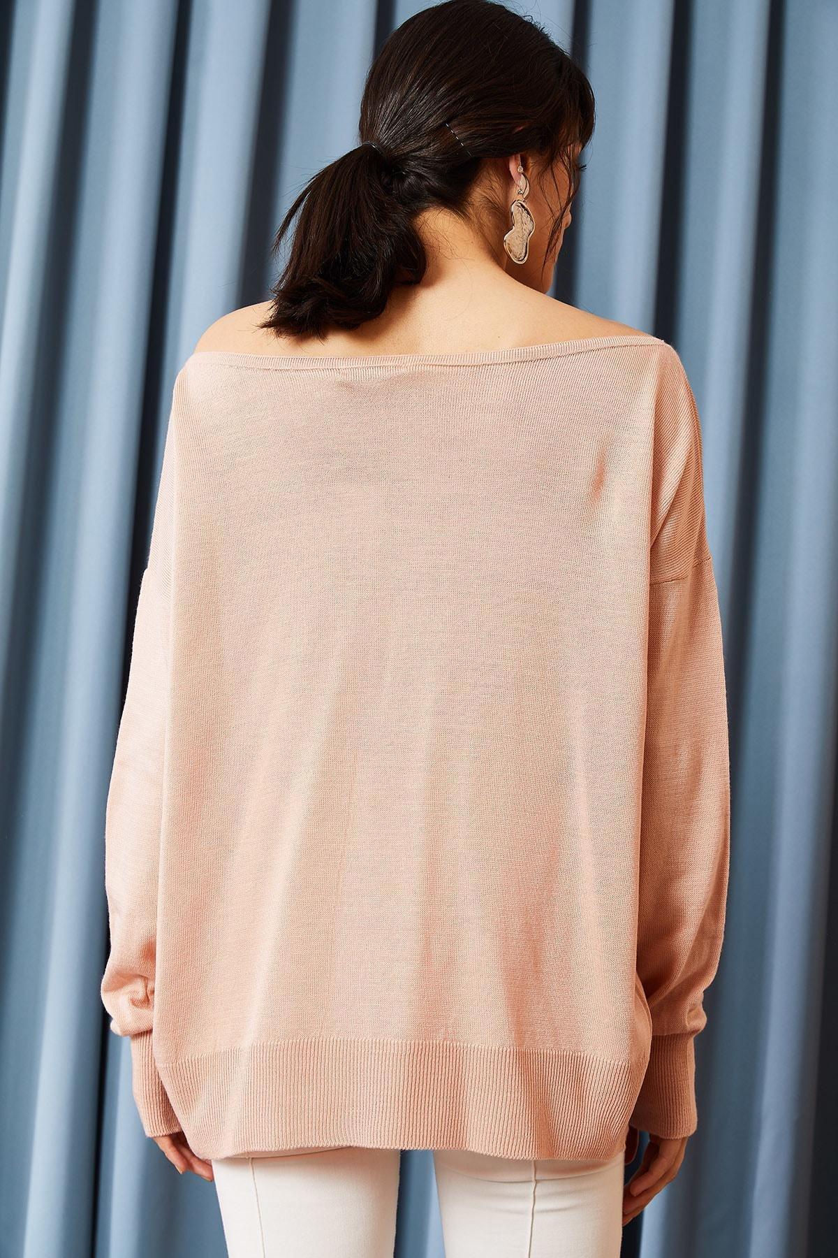 Pink Loose Knitted Sweater, Dried rose, large image number 3