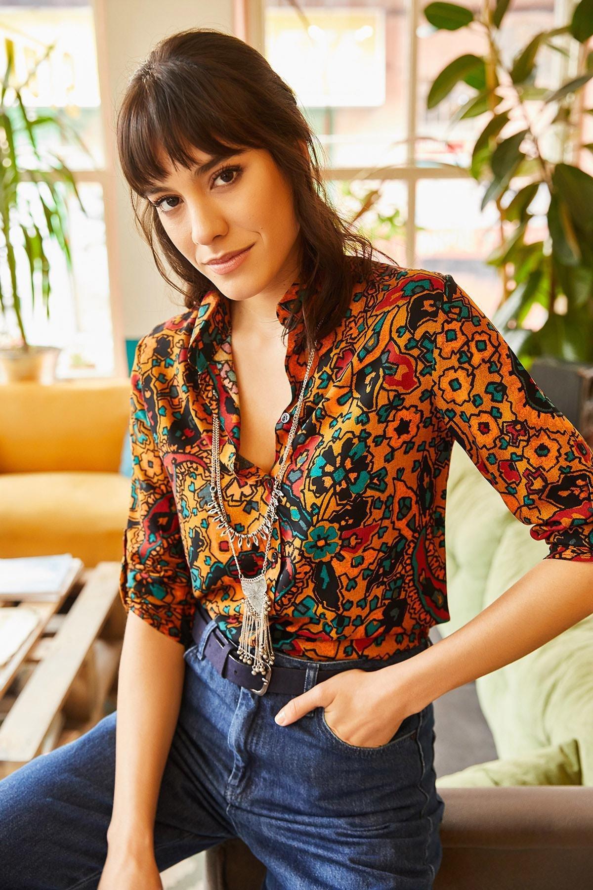 Multicolour Floral Viscose Shirt, , large image number 3