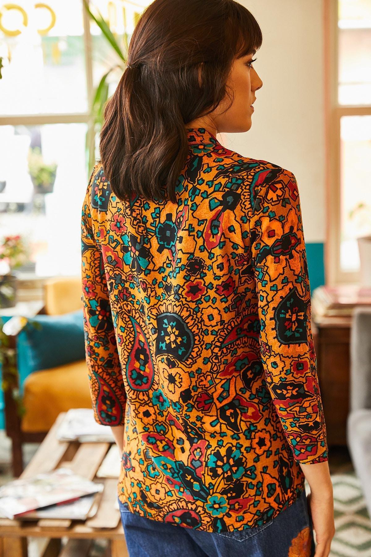 Multicolour Floral Viscose Shirt, , large image number 4