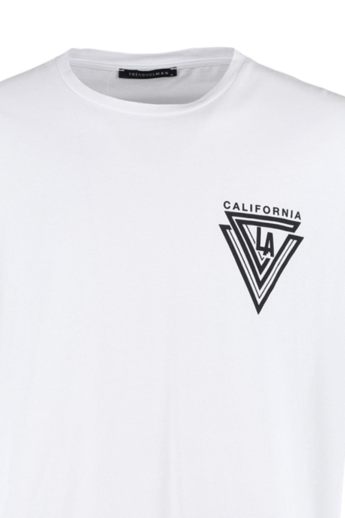 White Printed Oversize T-Shirt, , large image number 6