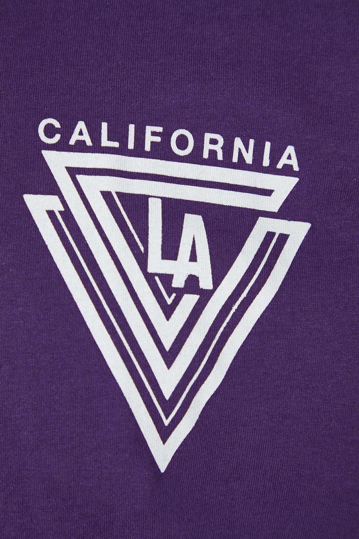 تيشيرت بقصة فضفاضة مزين بطبعة، بنفسجي, Purple, large image number 9