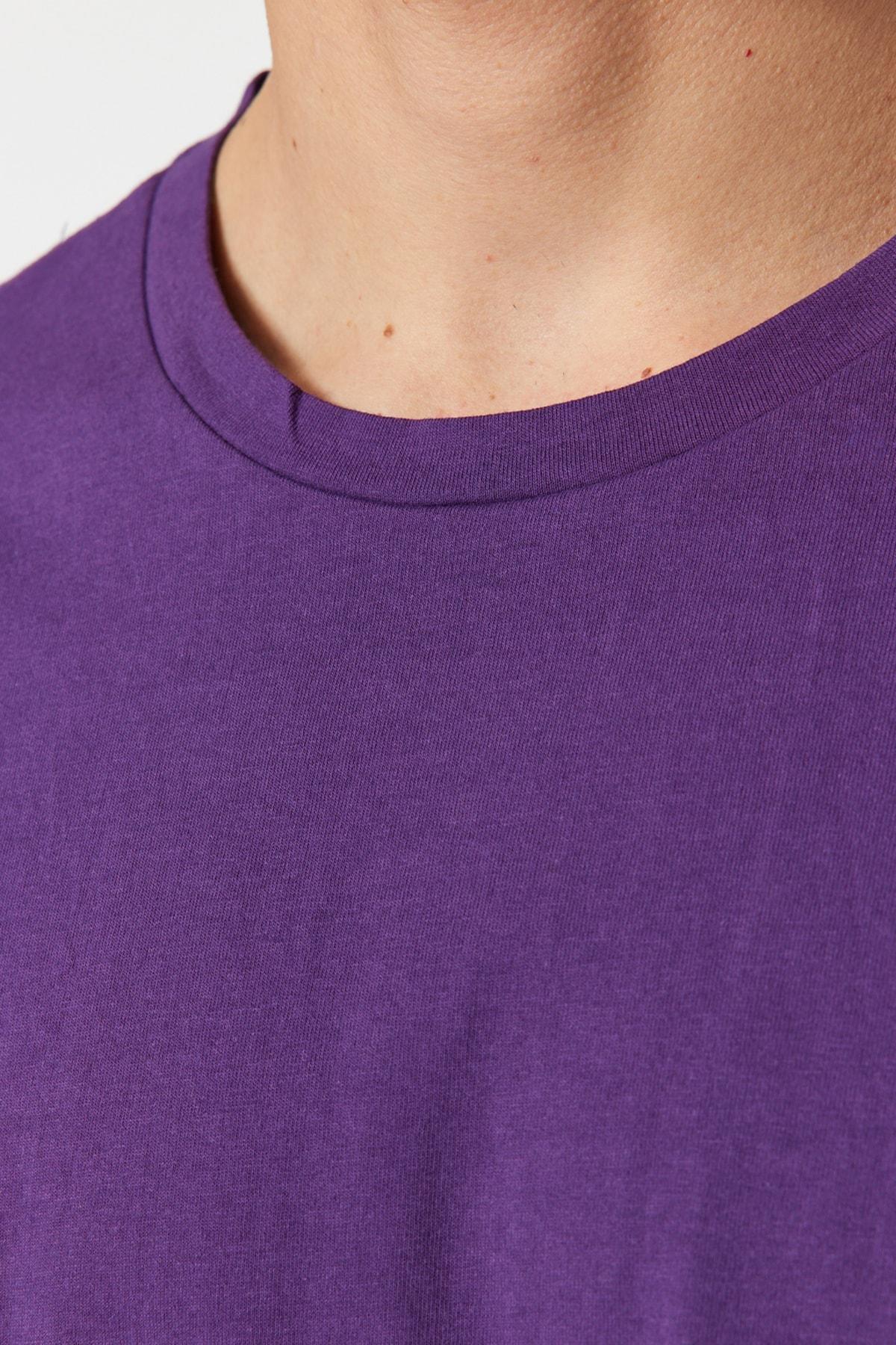 تيشيرت بقصة فضفاضة مزين بطبعة، بنفسجي, Purple, large image number 10