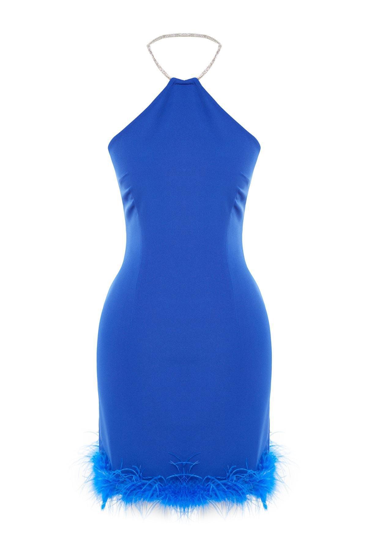 Blue Bodycon Dress, , large image number 6