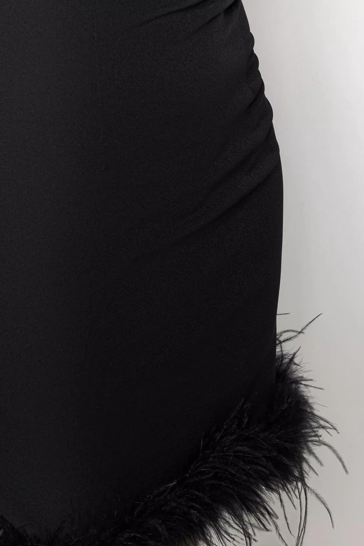 Black Bodycon Halter Neck Dress, Black, large image number 4