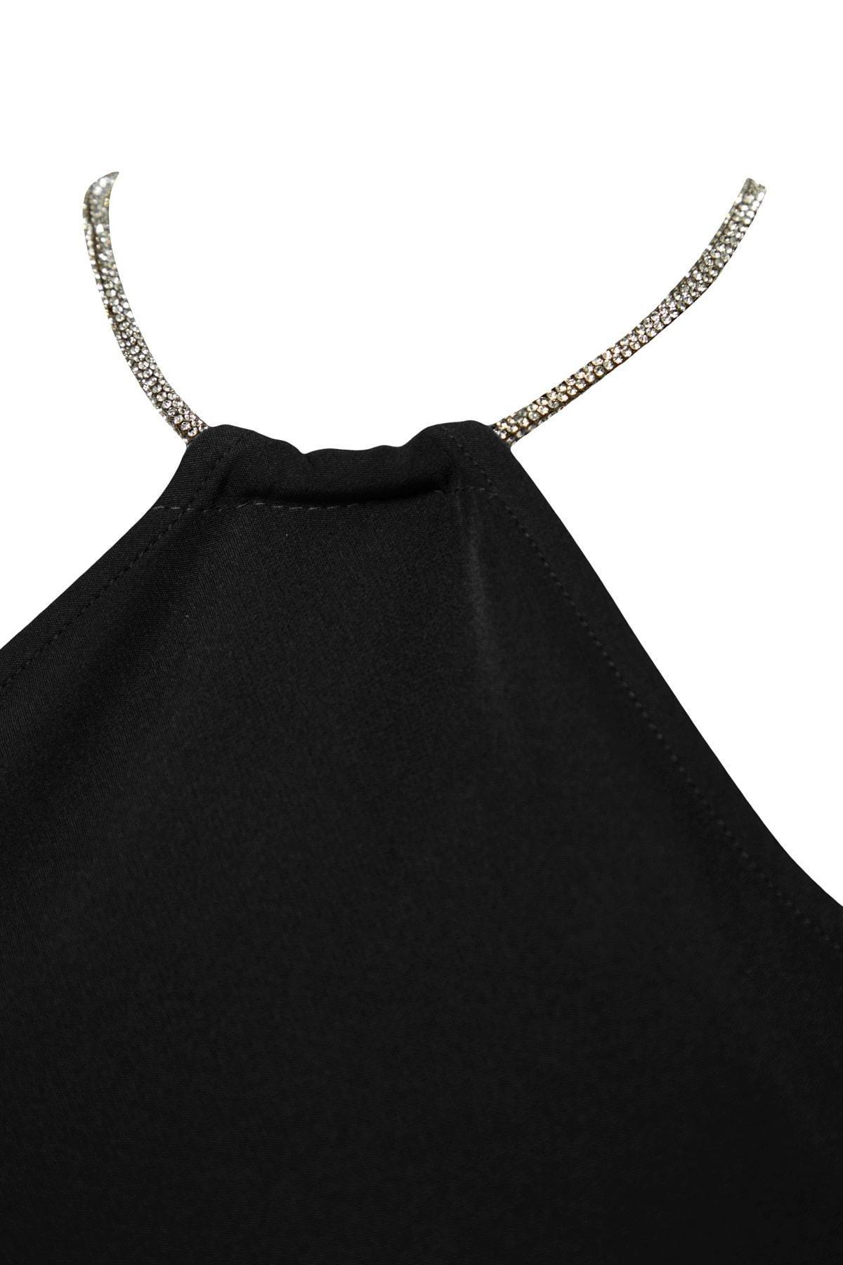 Black Bodycon Halter Neck Dress, , large image number 7