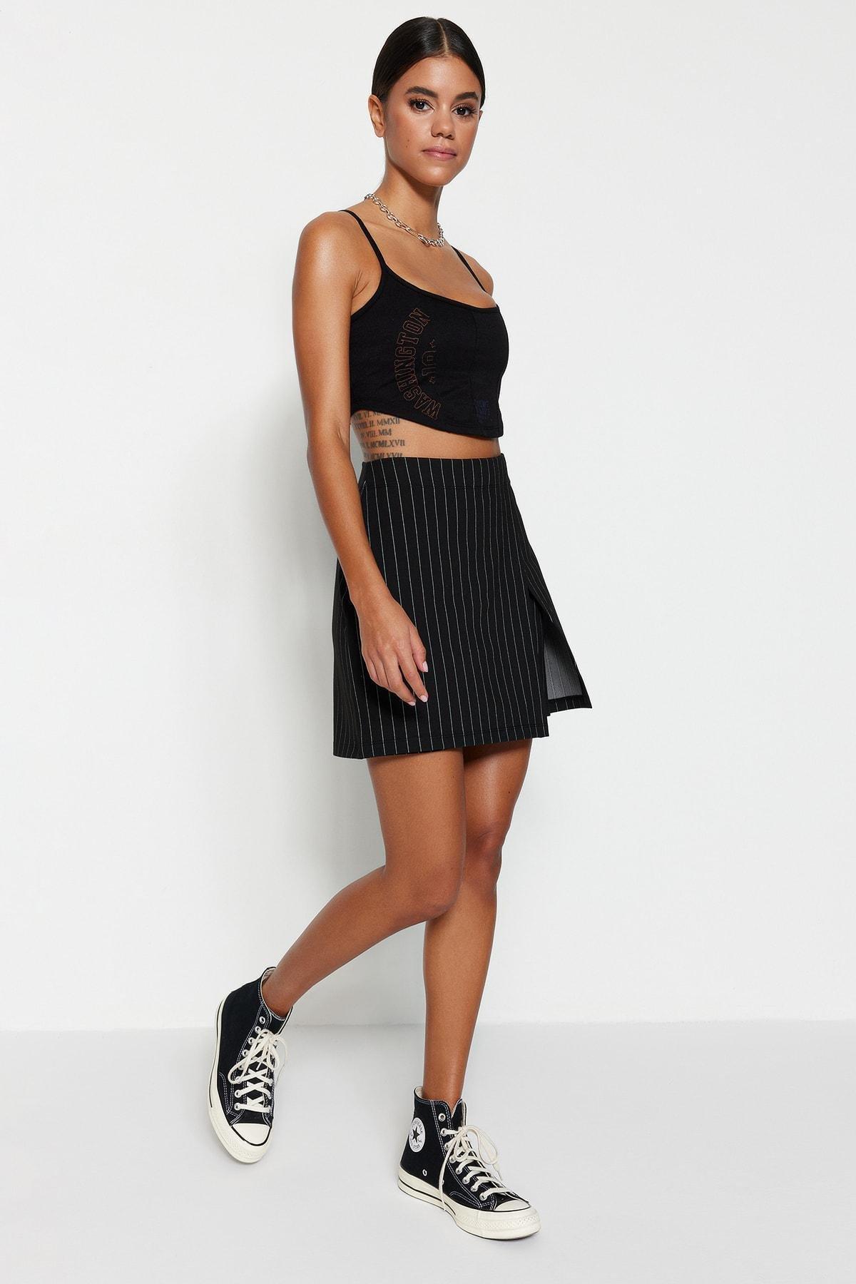 Black High Waist Shorts, , large image number 1
