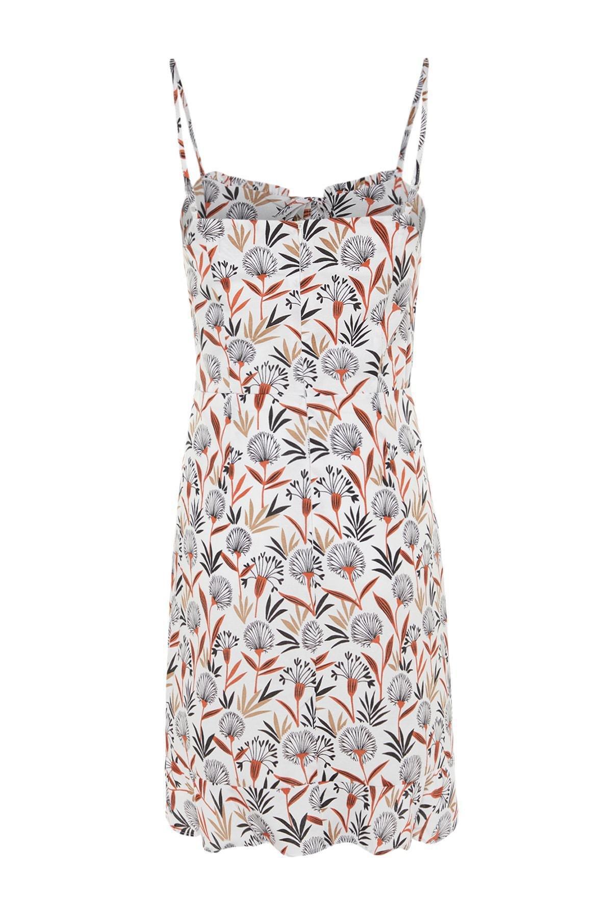 Ecru Ethnic Print Dress, , large image number 3