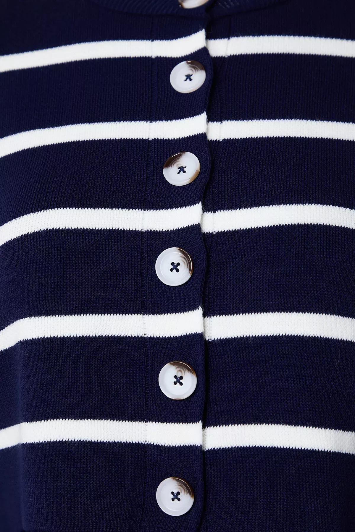 Navy Midi Knitted Cardigan Dress, C101_4136, large image number 6