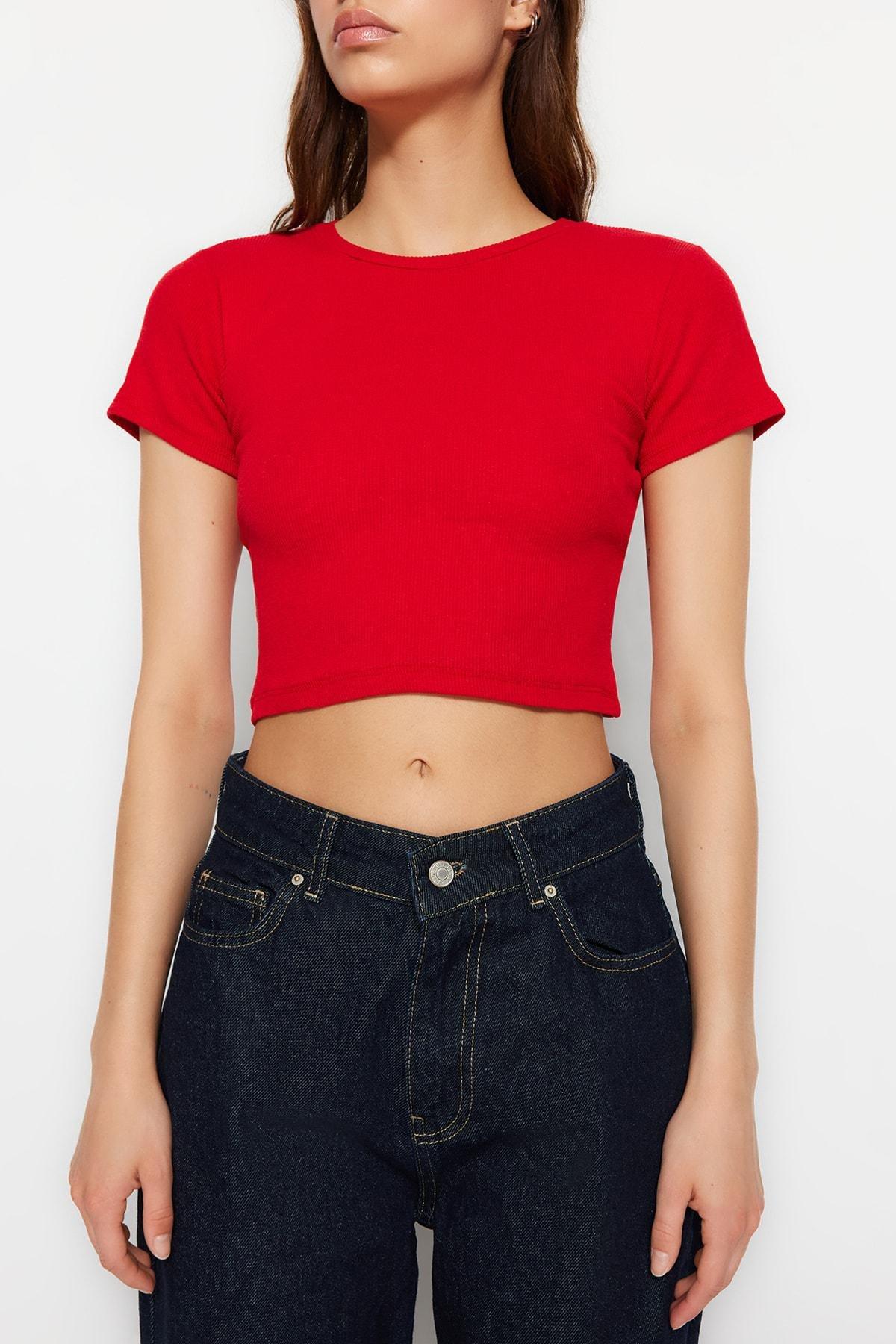 Blouse - Red - Slim fit, 2 pcs, Red, large image number 5