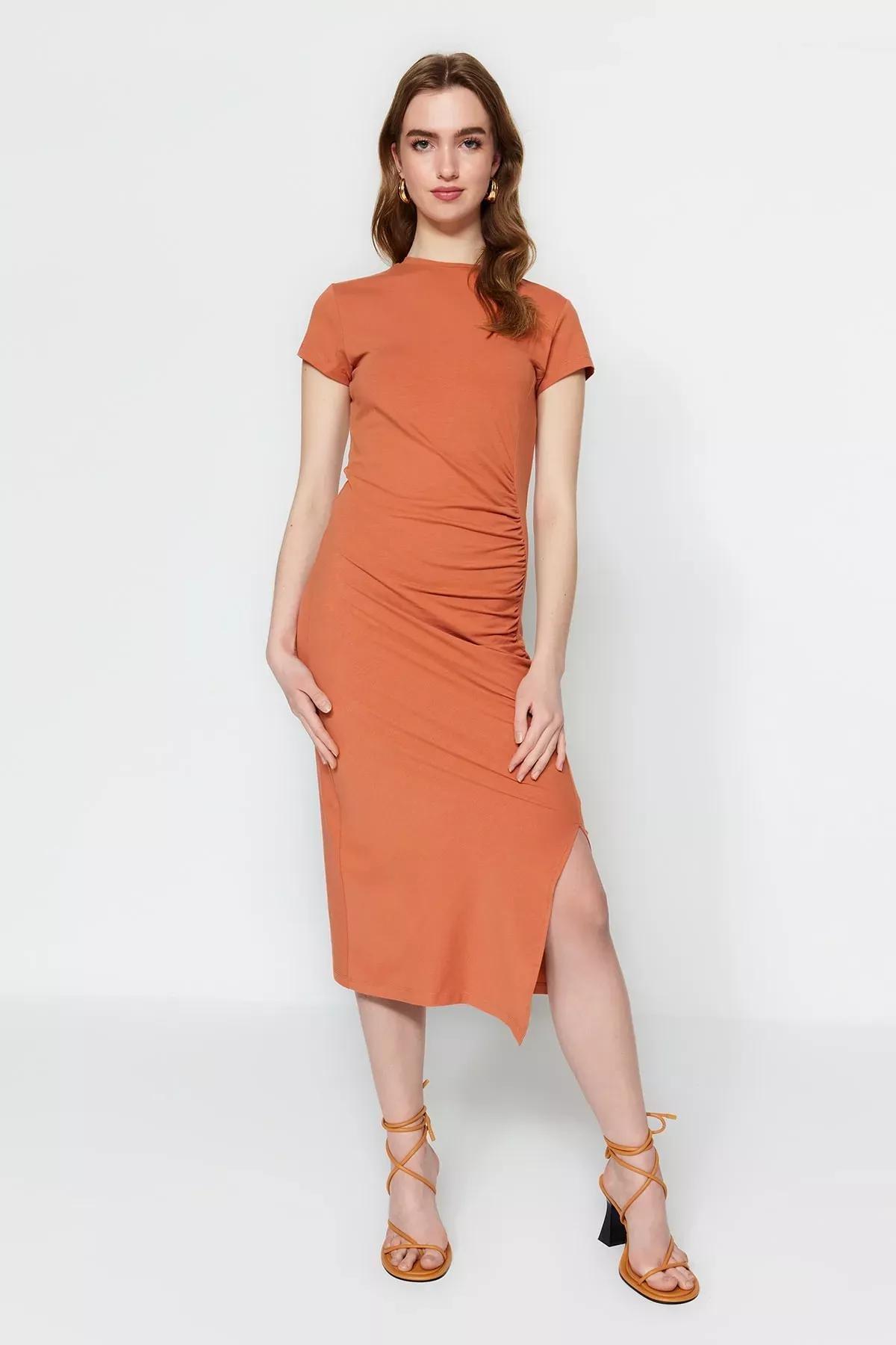 Brown Bodycon Dress, Brown, large image number 2