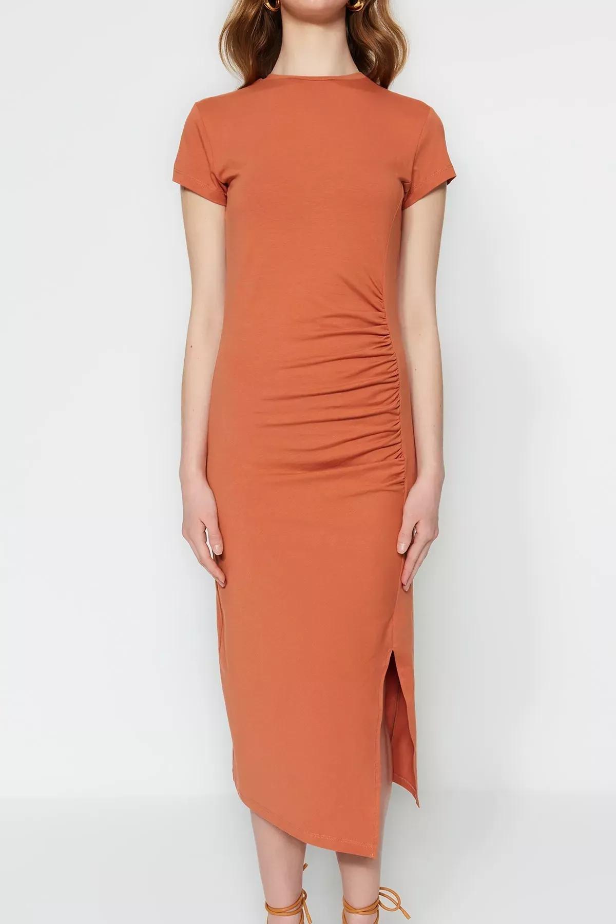 Brown Bodycon Dress, Brown, large image number 4